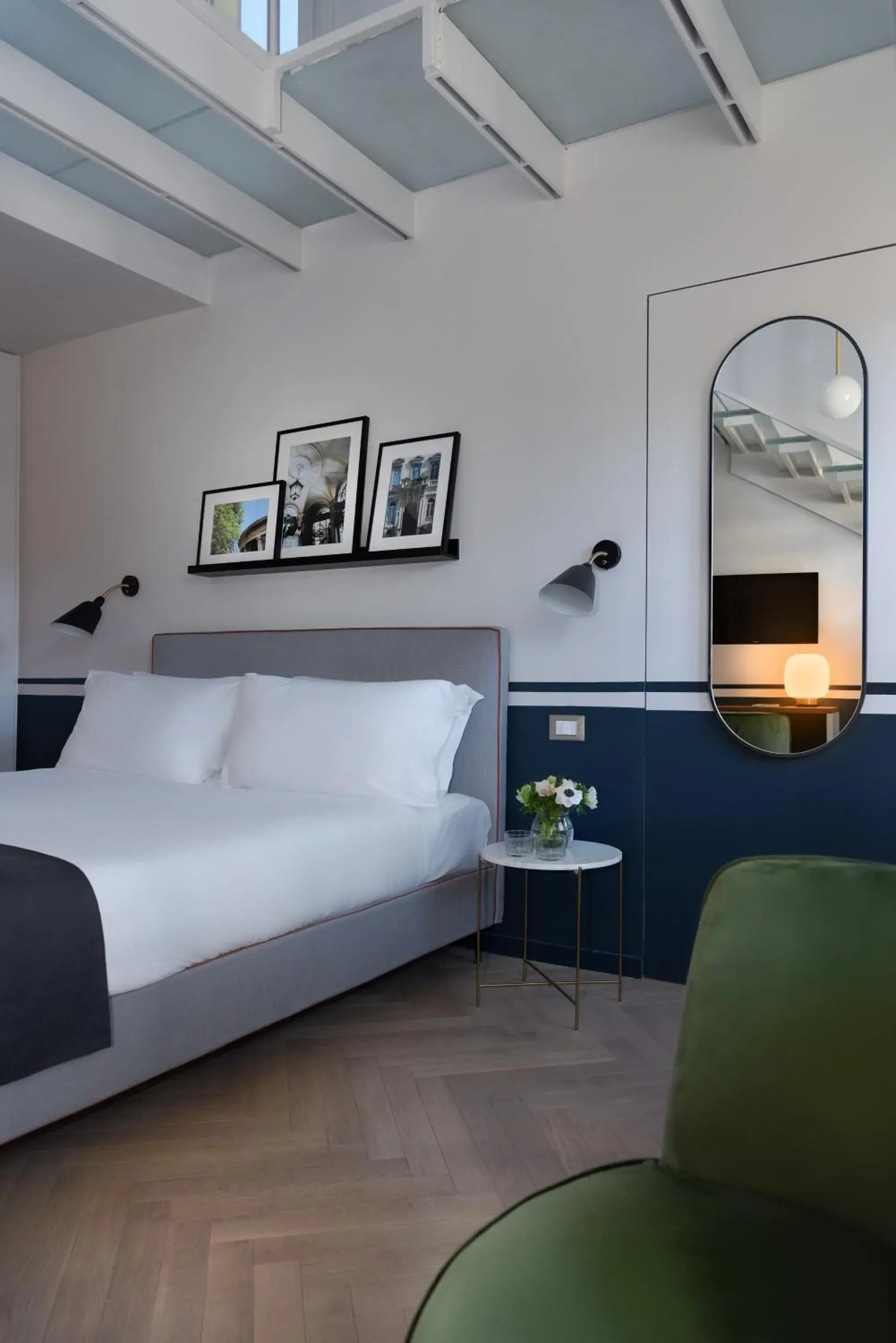 Bedroom, Bed in Velvet Grey Boutique Hotel Bedroom, Bed in Velvet Grey Boutique Hotel