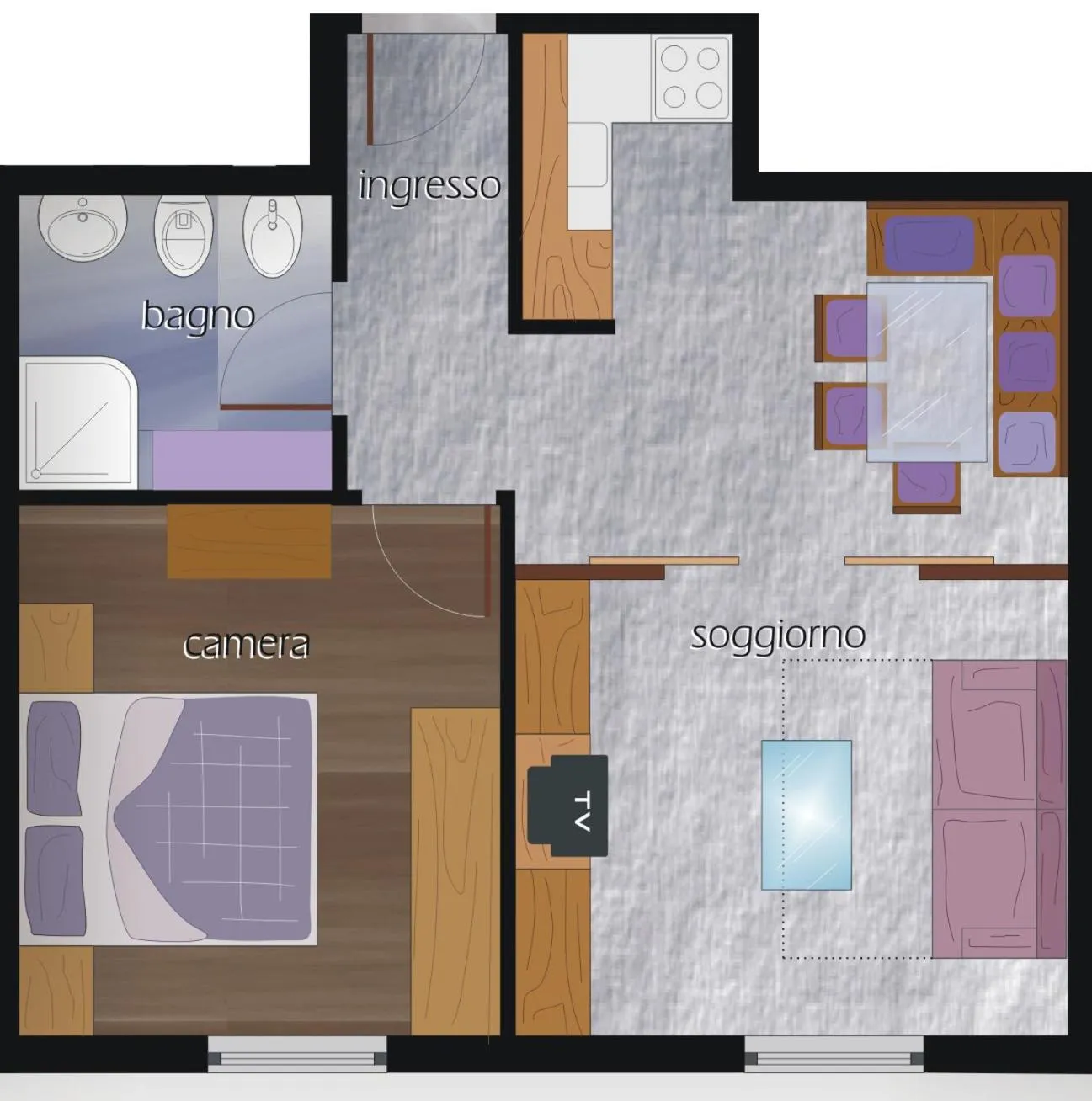 Floor plan in Residence Lagorai - Fiemme Holidays
