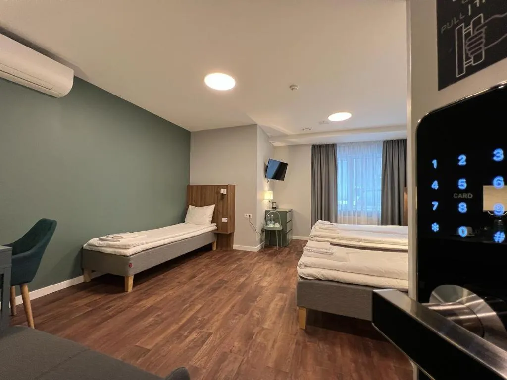 Bed in Stay Vilnius Hotel