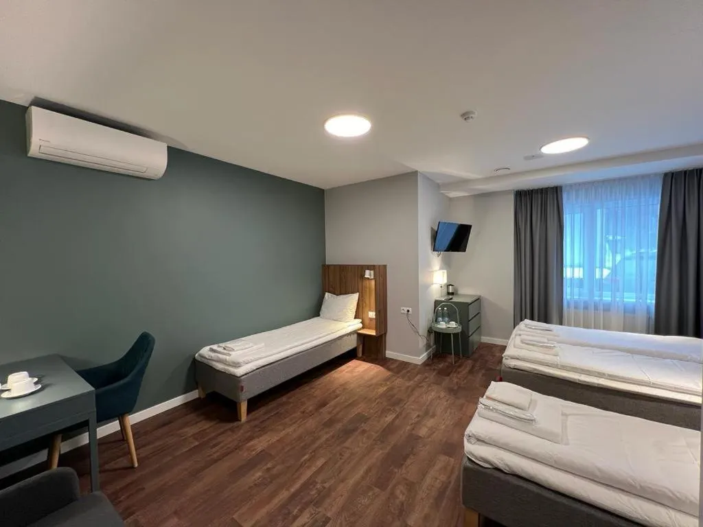 Bed in Stay Vilnius Hotel