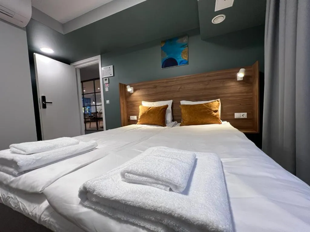 Bed in Stay Vilnius Hotel