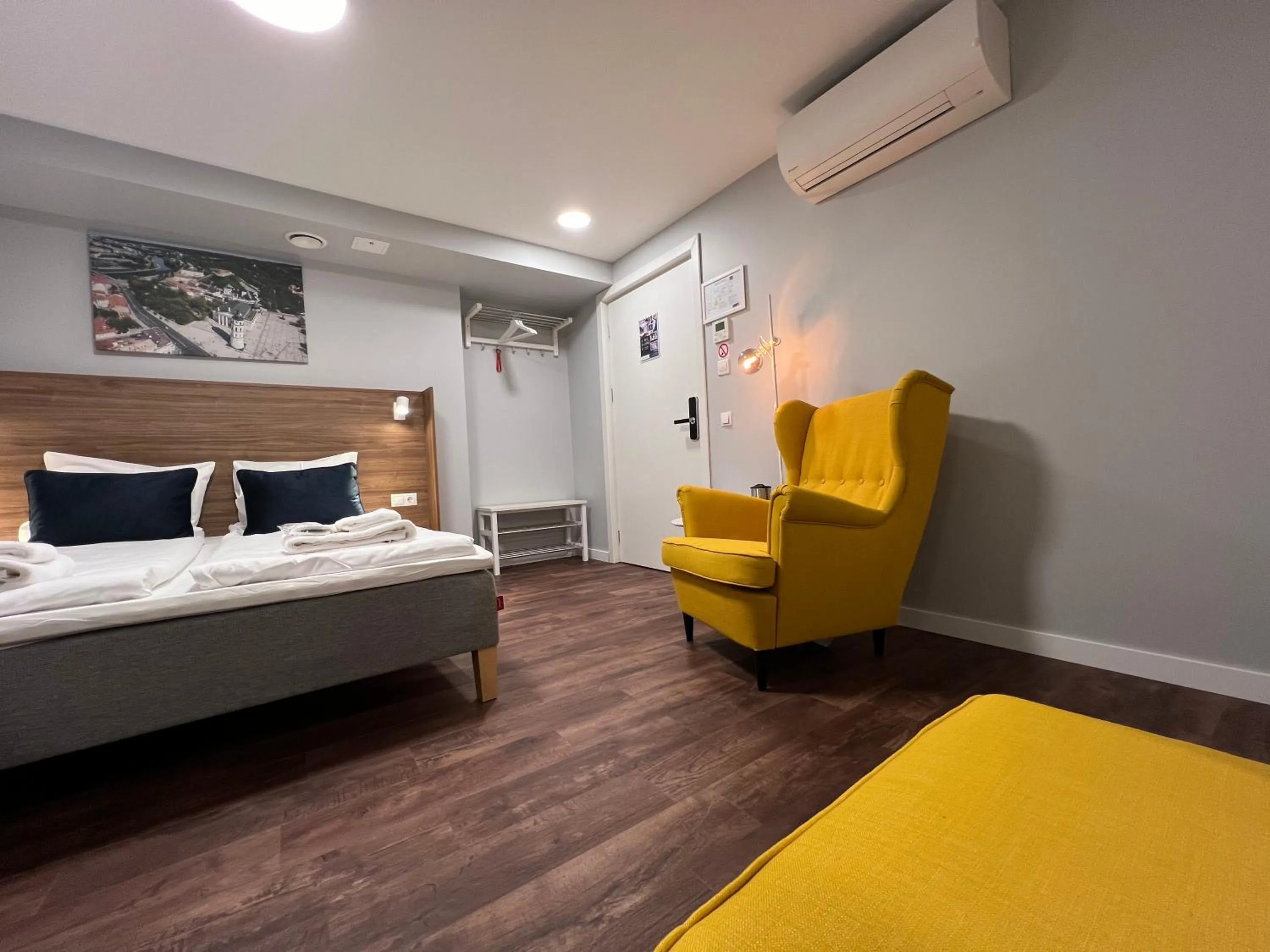 Bed in Stay Vilnius Hotel