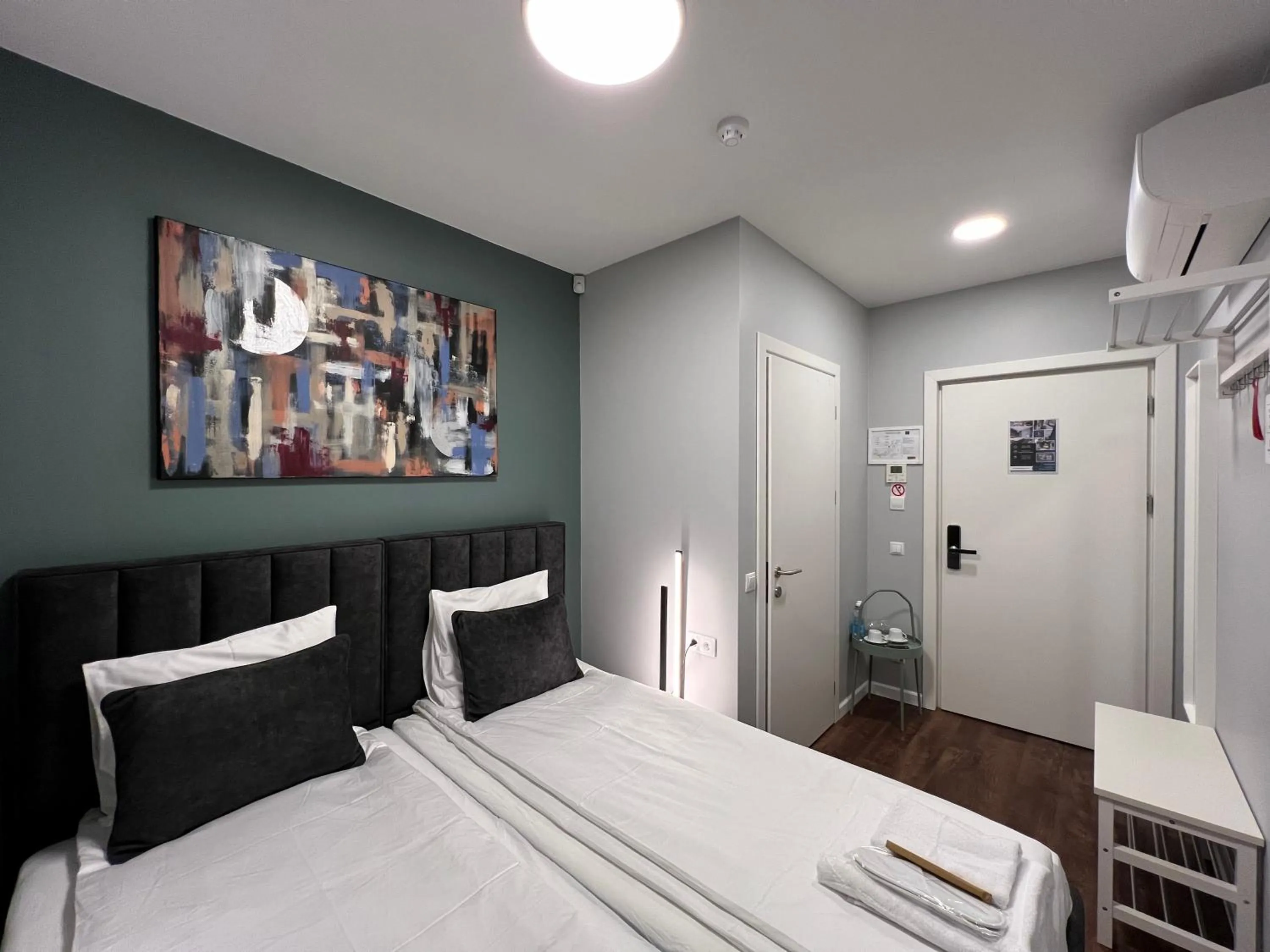 Bed in Stay Vilnius Hotel