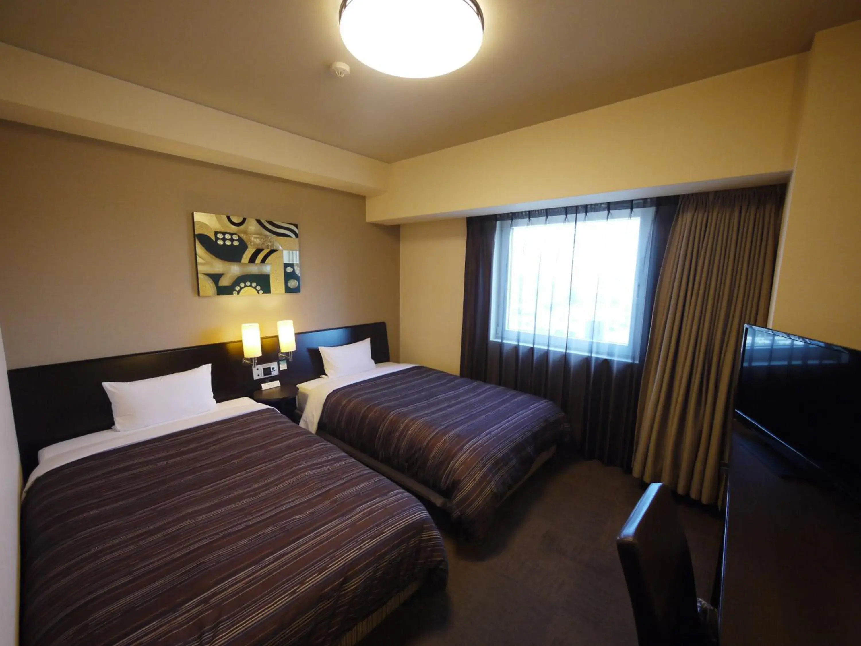 Bedroom, Bed in Hotel Route-Inn Mito Kencho-mae Bedroom, Bed in Hotel Route-Inn Mito Kencho-mae