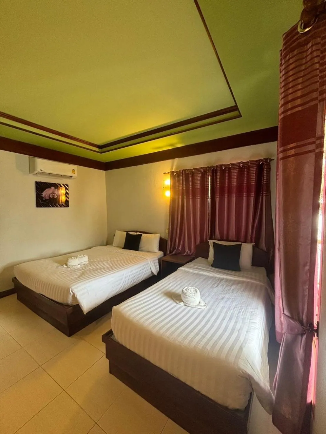 Bed in Rin Bay View Resort