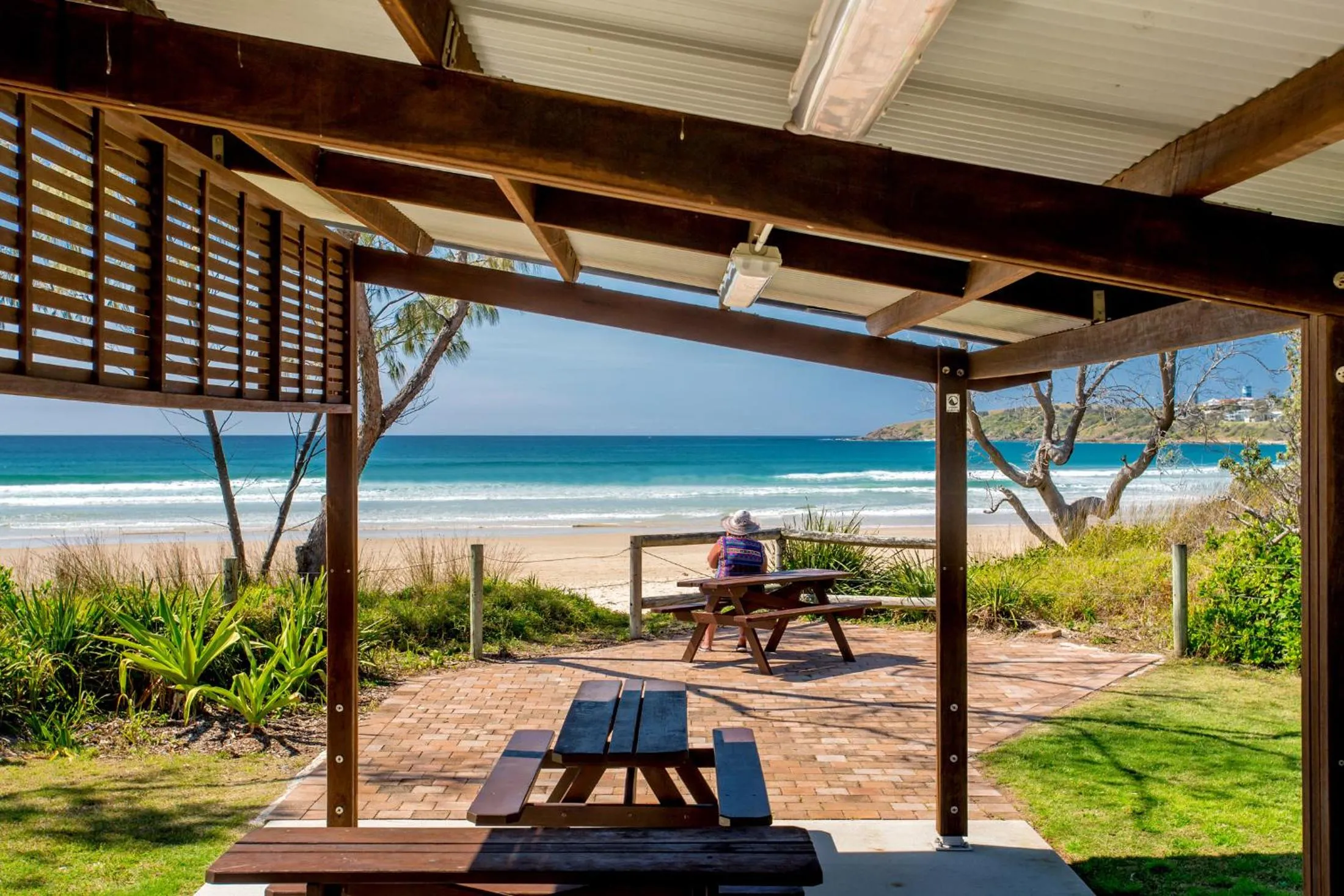 BBQ facilities in Woolgoolga Lakeside Holiday Park