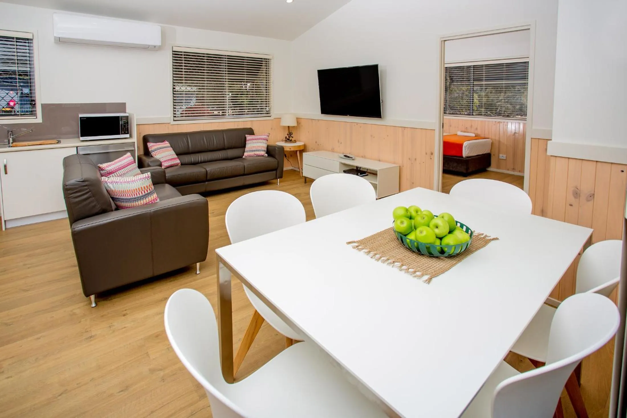 Living room in Woolgoolga Lakeside Holiday Park