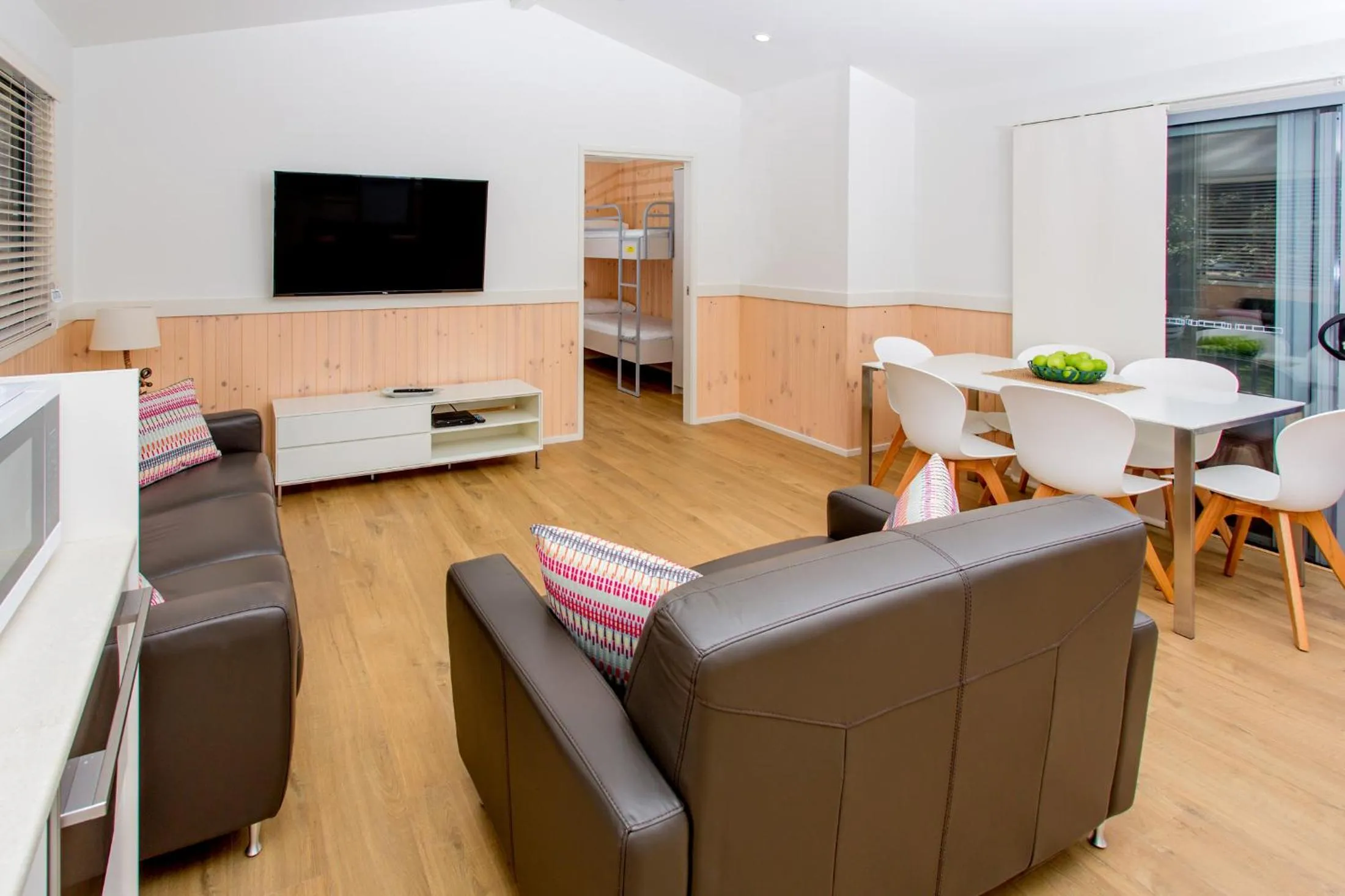 Living room in Woolgoolga Lakeside Holiday Park