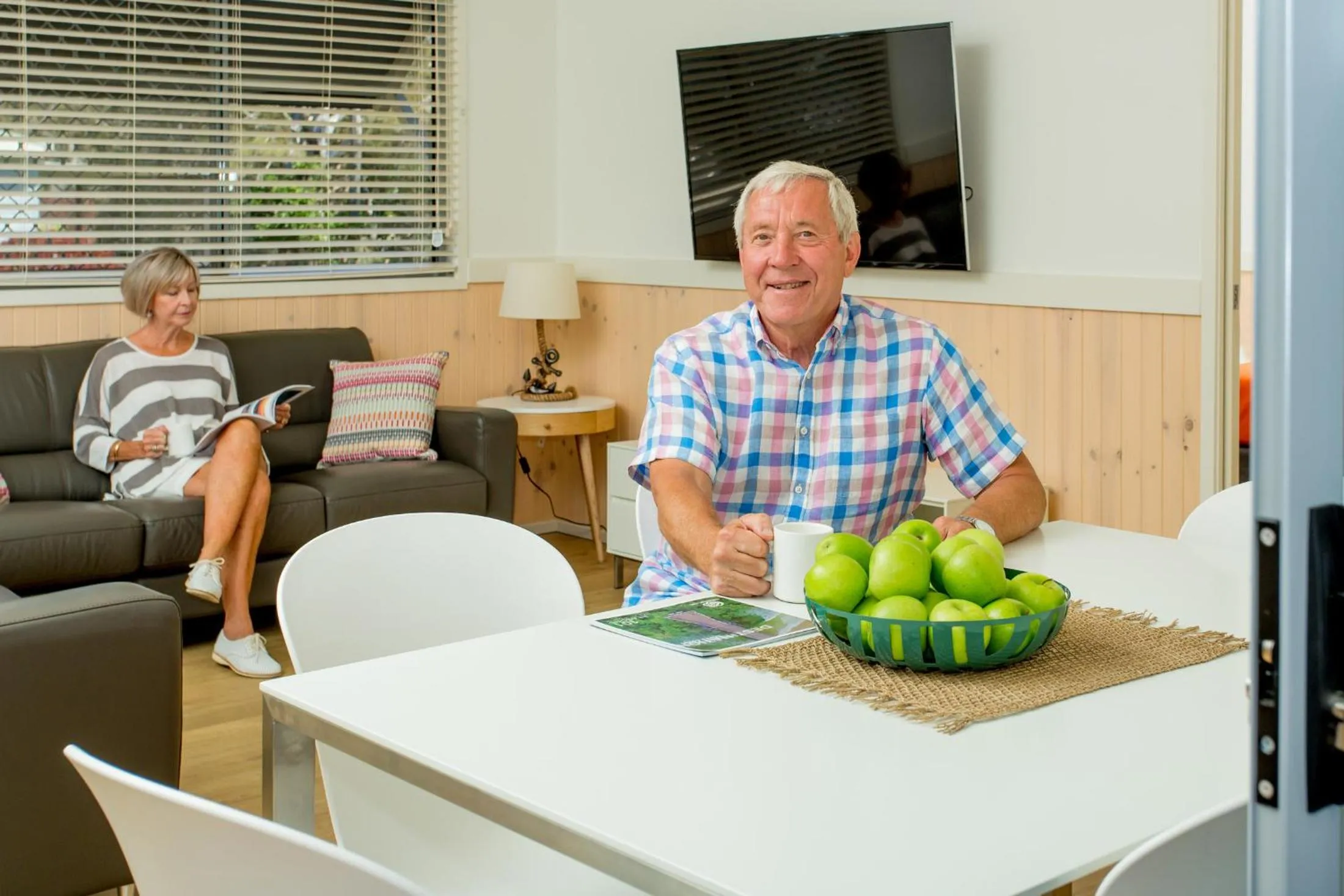 Living room in Woolgoolga Lakeside Holiday Park