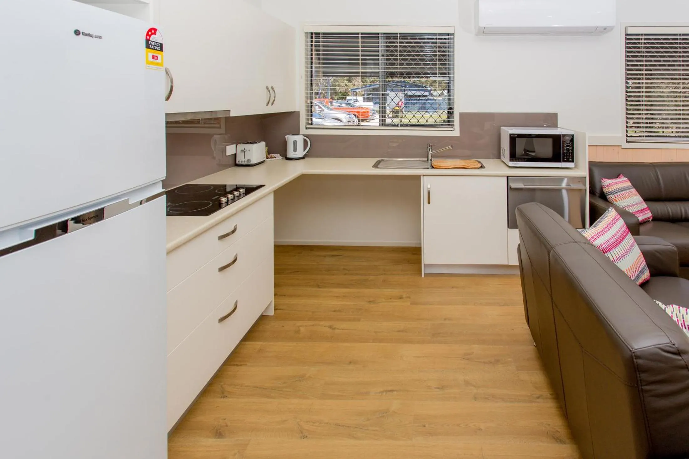 Kitchen or kitchenette in Woolgoolga Lakeside Holiday Park