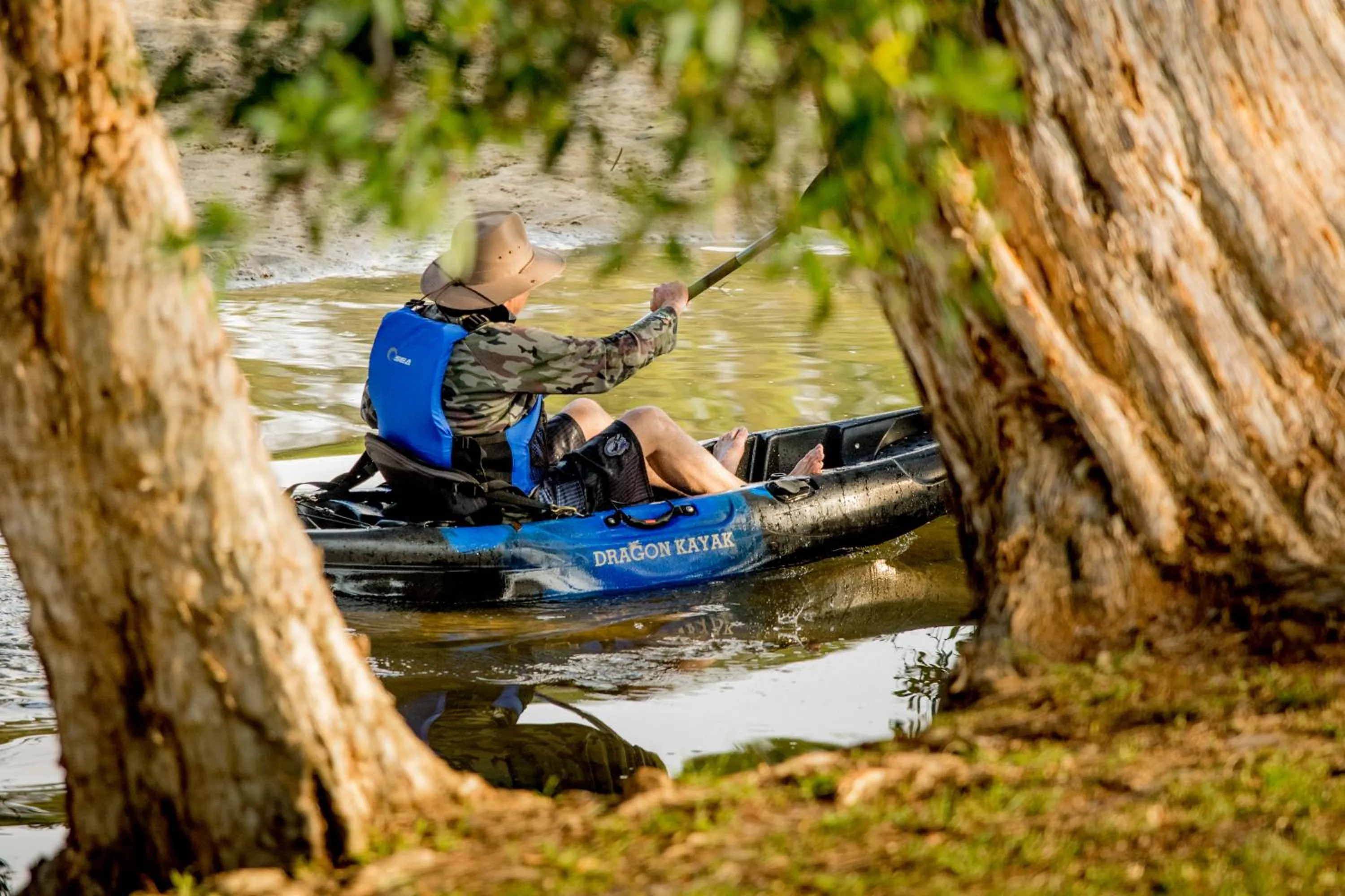 Canoeing in Woolgoolga Lakeside Holiday Park