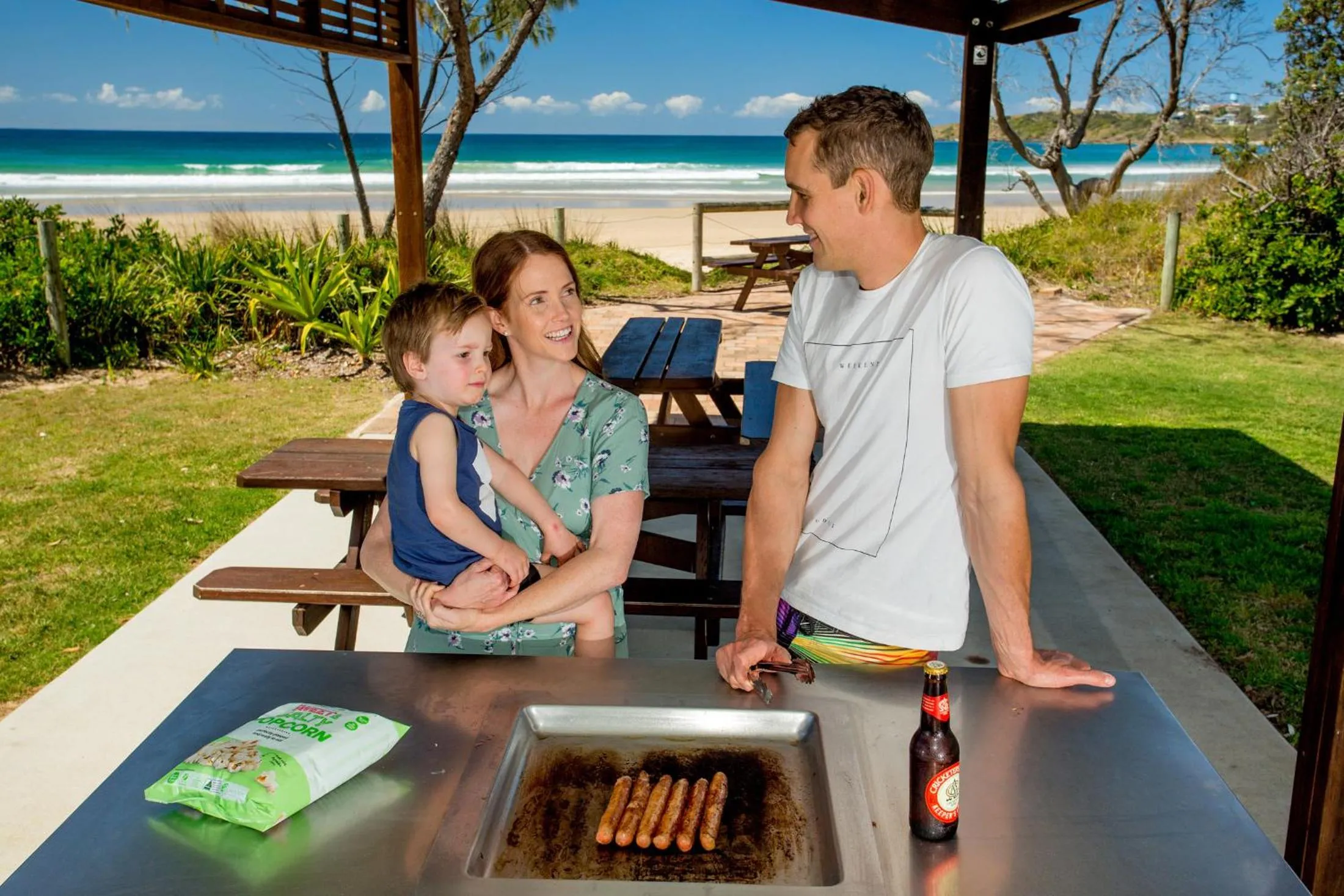 BBQ facilities in Woolgoolga Lakeside Holiday Park