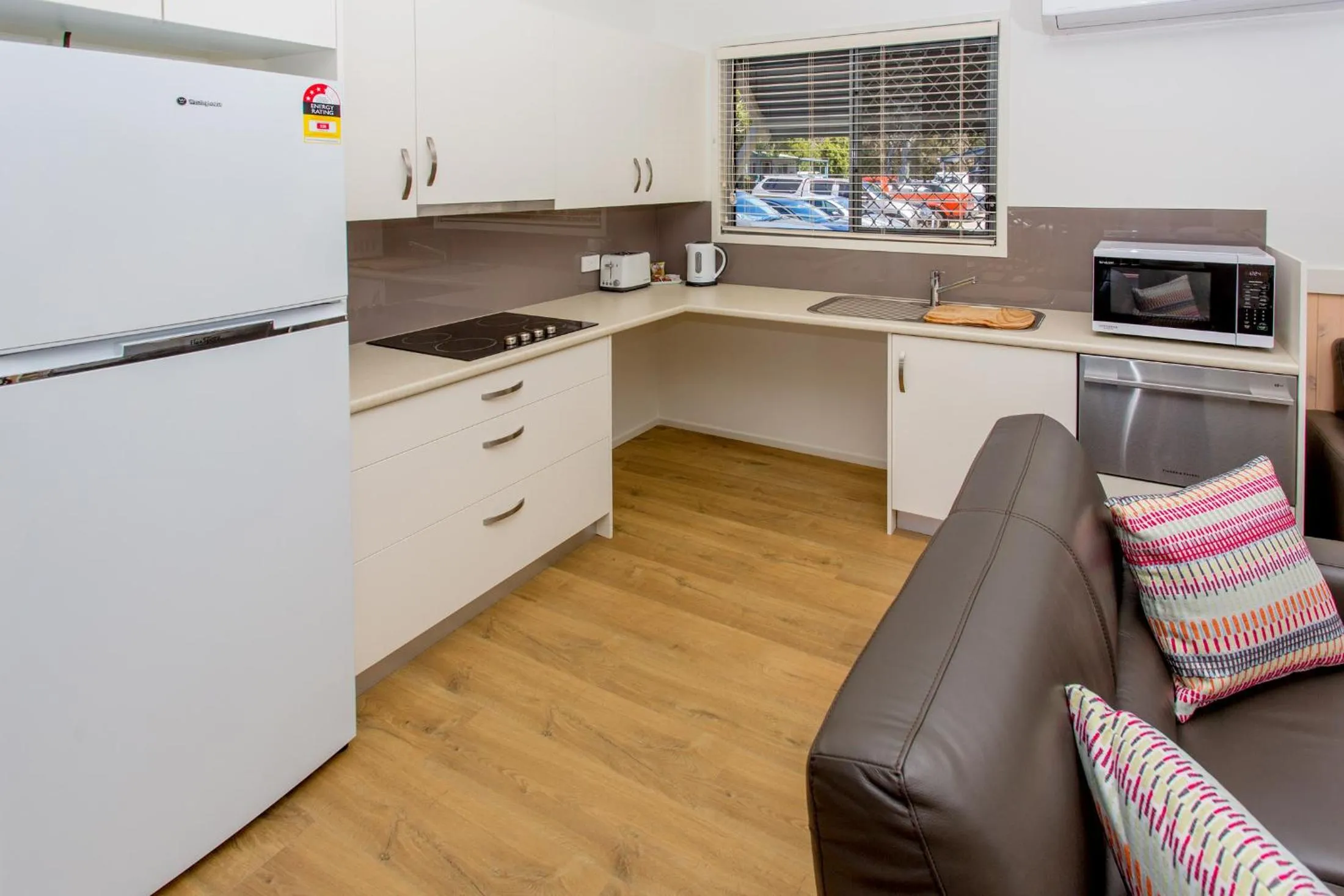 Kitchen or kitchenette in Woolgoolga Lakeside Holiday Park
