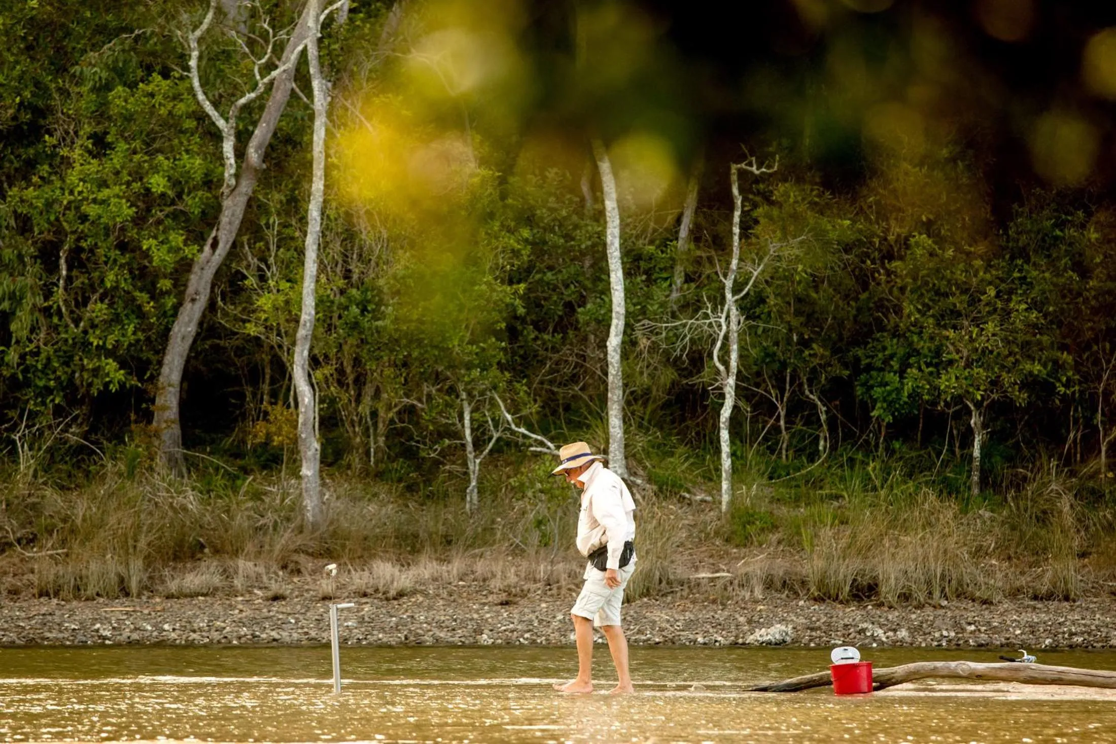 Fishing in Woolgoolga Lakeside Holiday Park