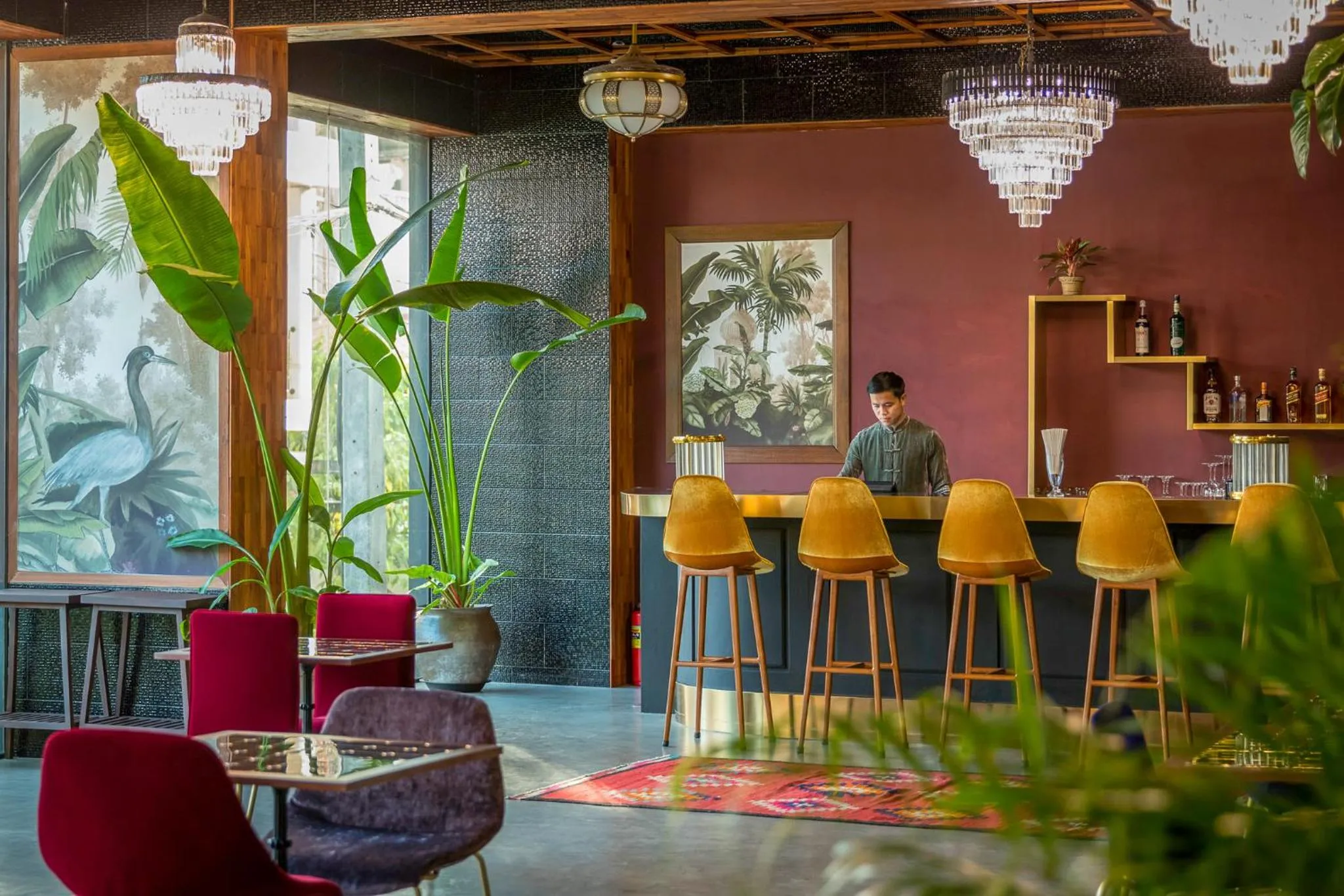 Lounge or bar in Lao Poet Hotel