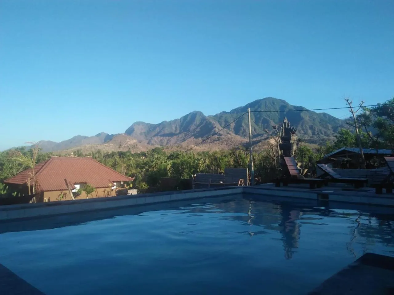 Pool view in Eliska Sari Bungalows Sumberkima