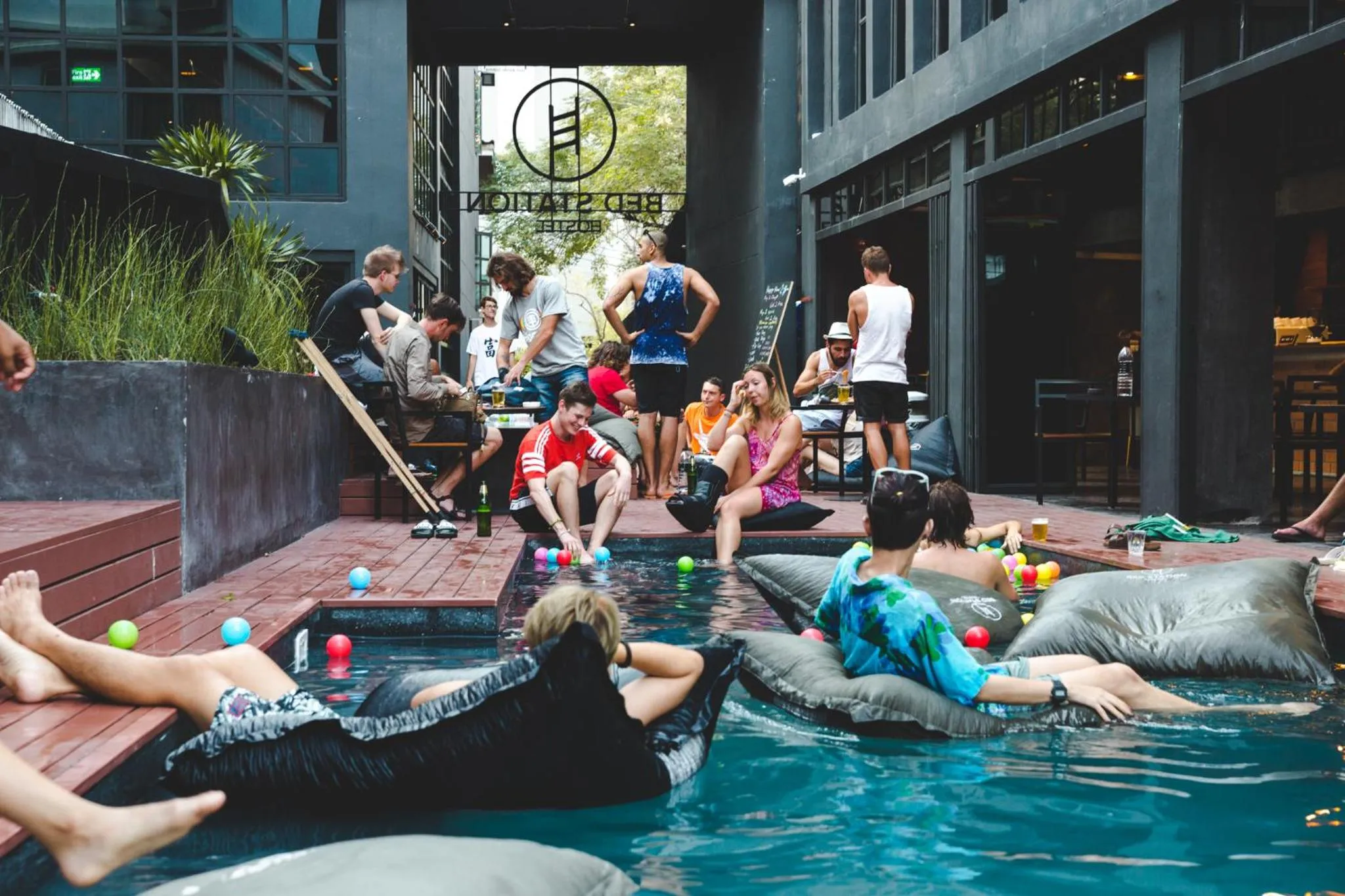 People in BED STATION Hostel Khaosan