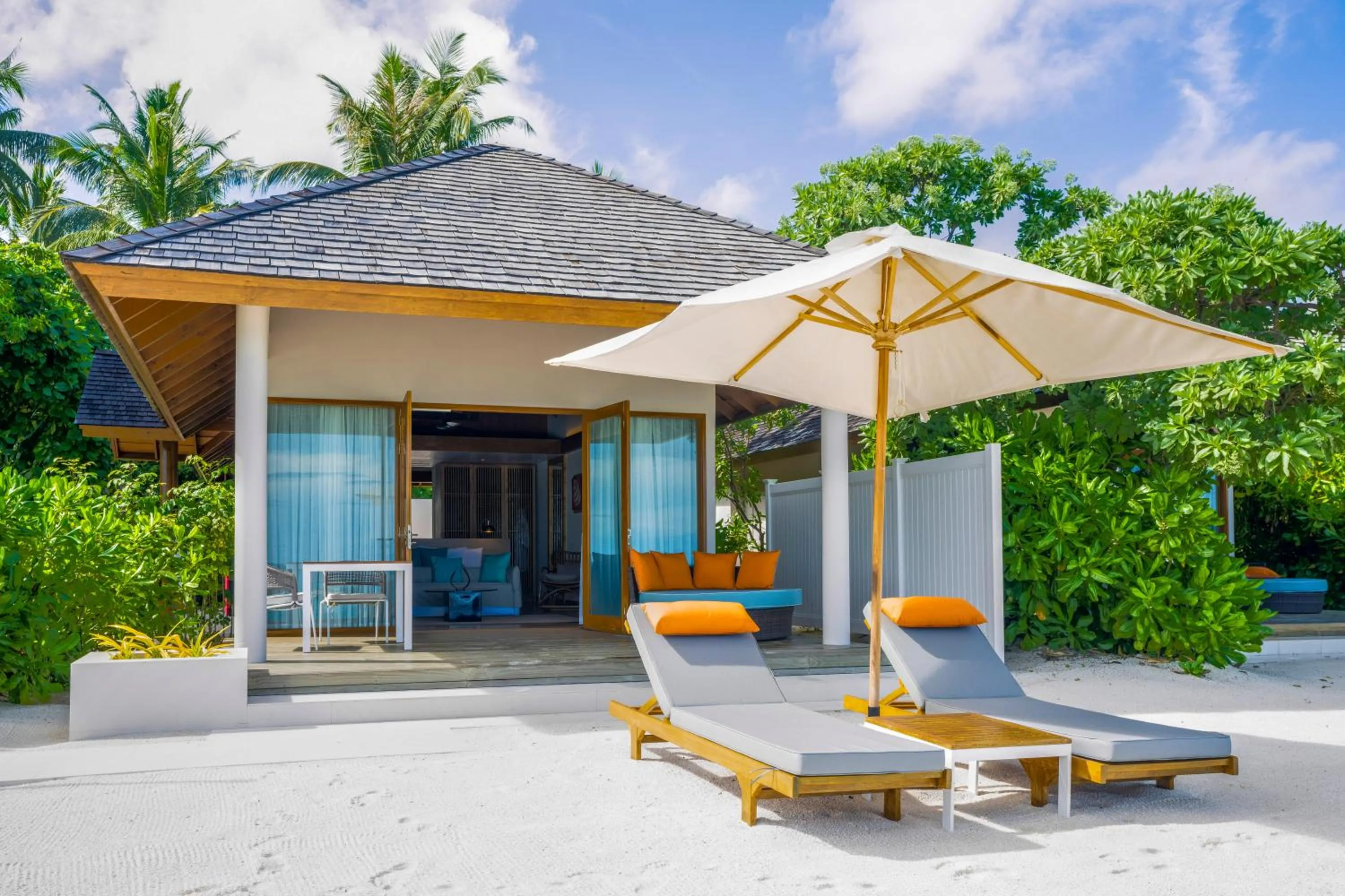 sunbed in Emerald Faarufushi Resort & Spa - Deluxe All Inclusive