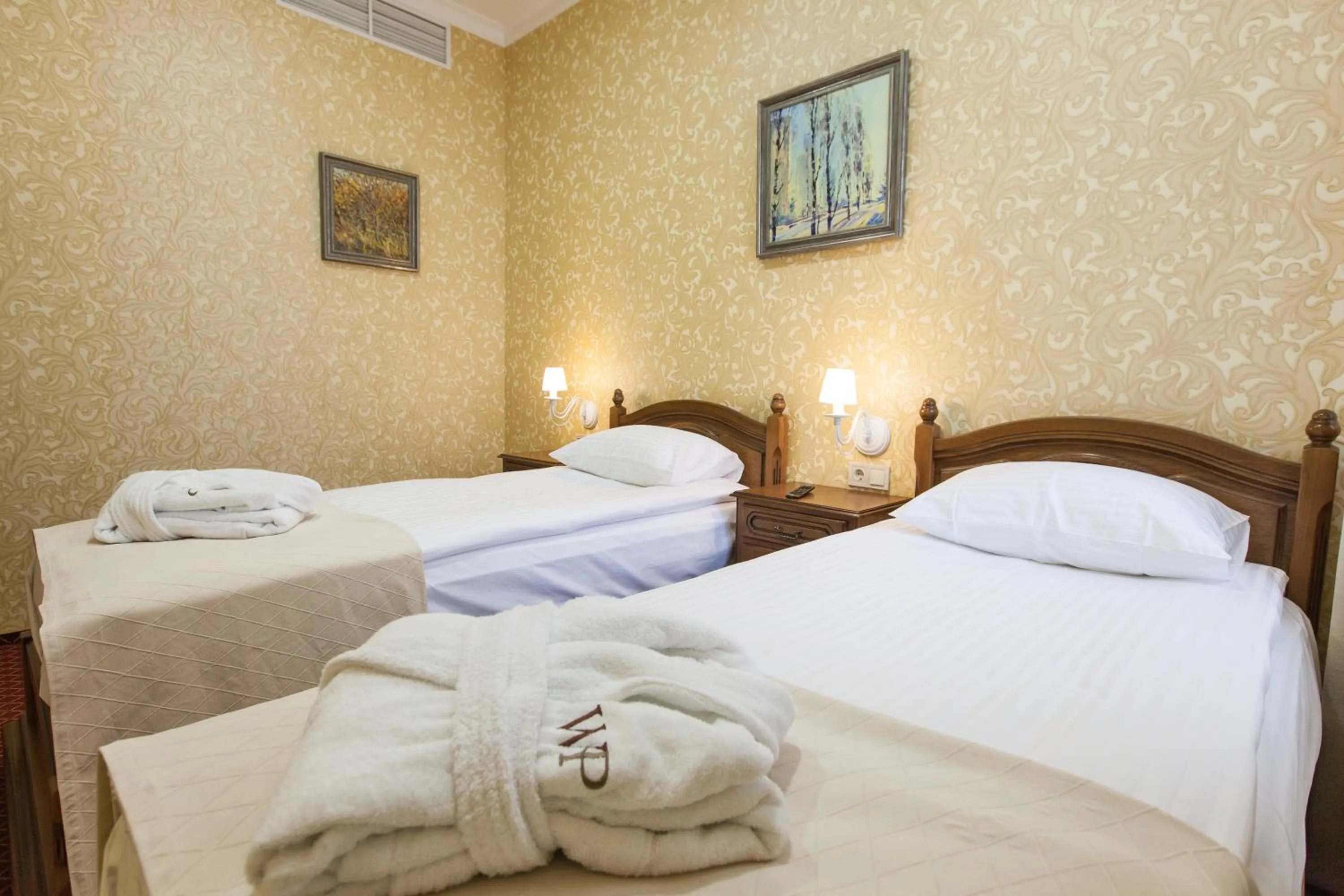 Decorative detail, Bed in West Park Hotel