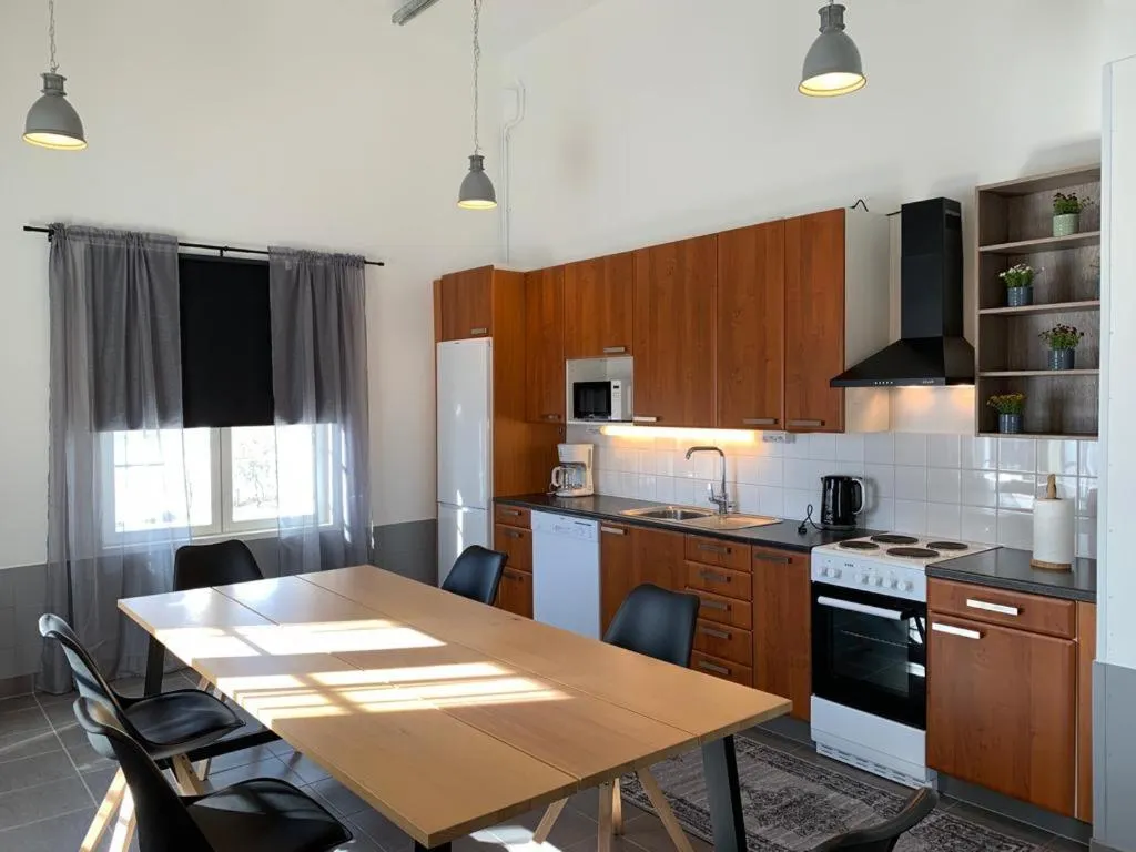 Kitchen or kitchenette in Hotel Villa Molnby