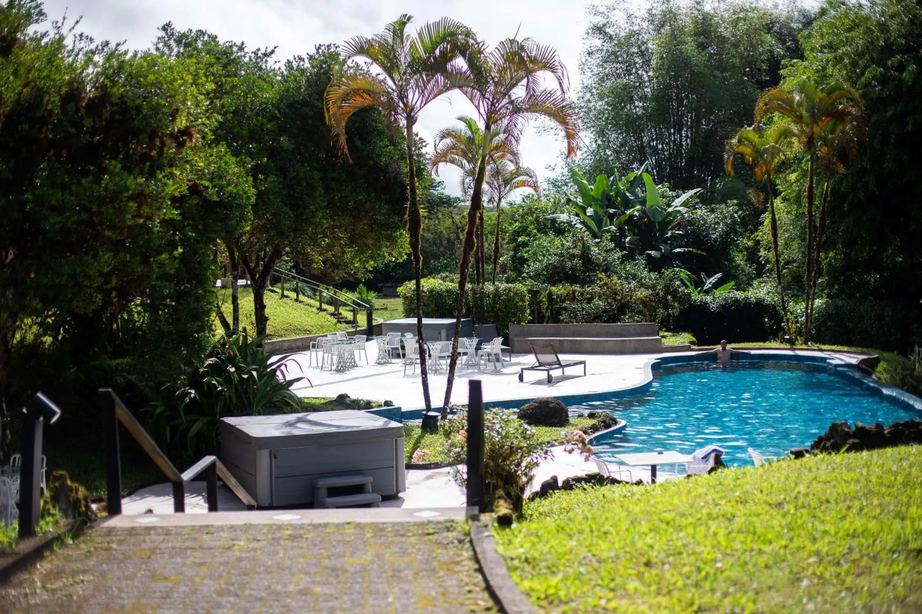 Pool view in Royal Palm Galapagos, Curio Collection Hotel by Hilton Pool view in Royal Palm Galapagos, Curio Collection Hotel by Hilton
