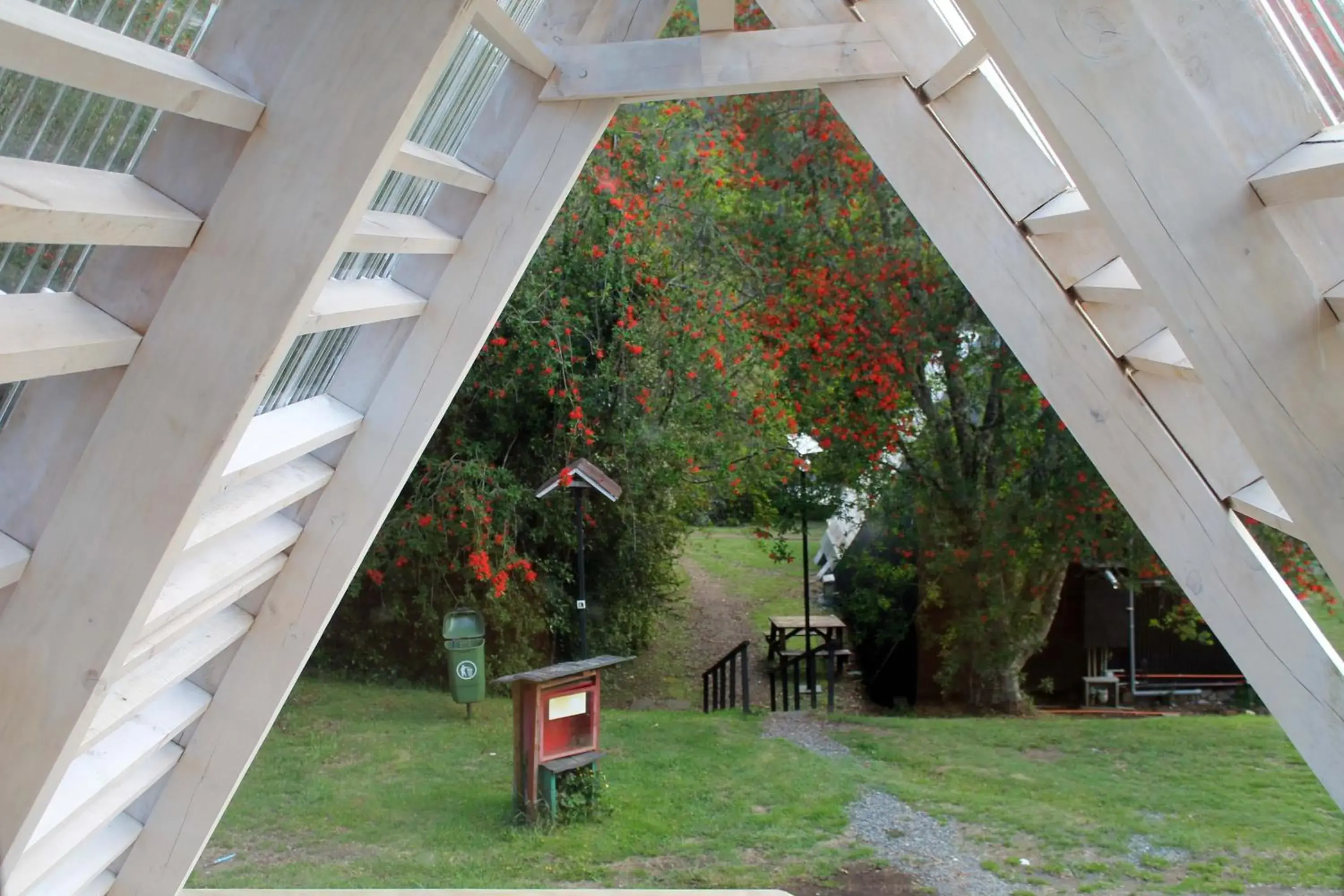 Garden view in Termas de Aguas Calientes Garden view in Termas de Aguas Calientes