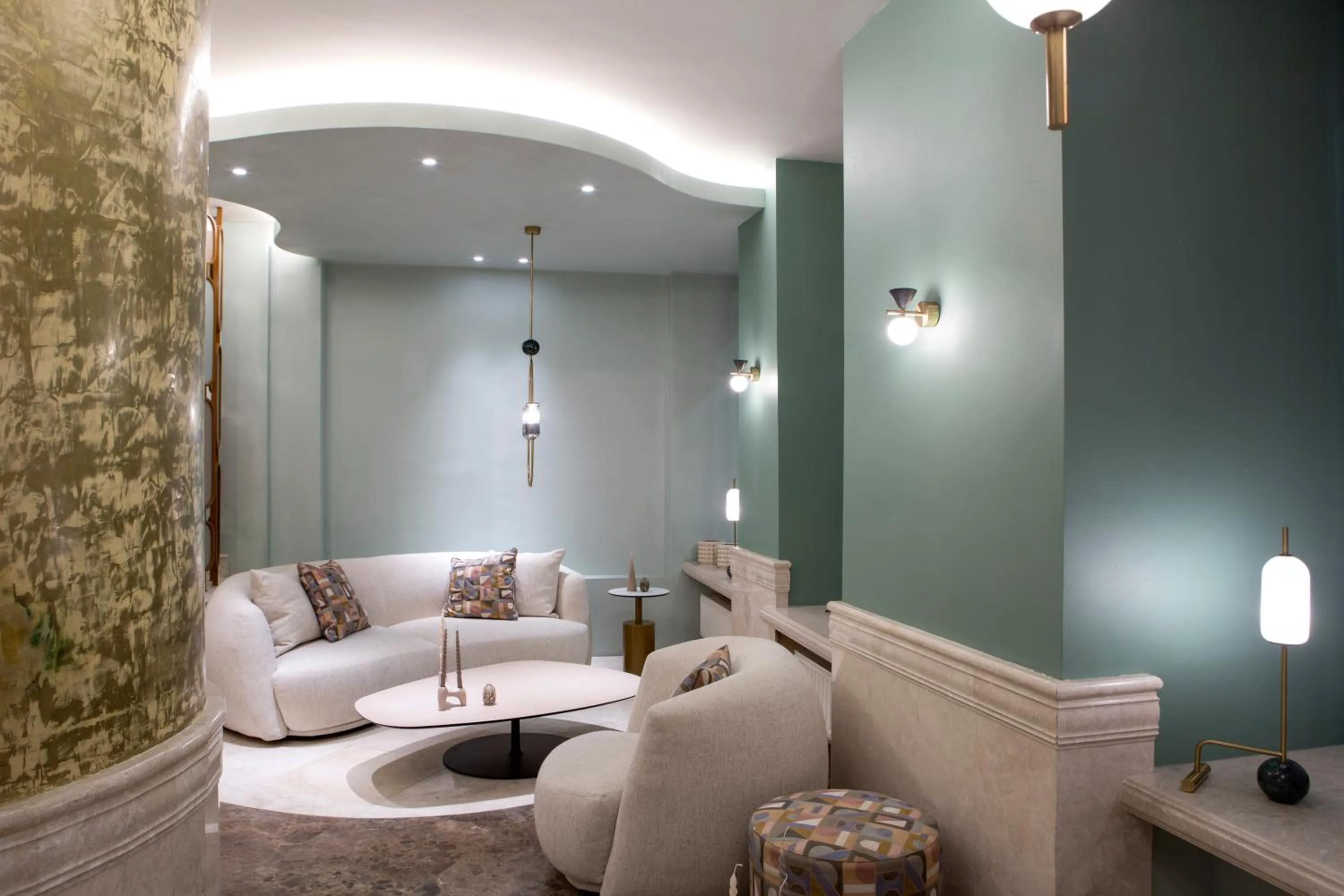 Seating area in Zeus Essence Bucharest Venezia