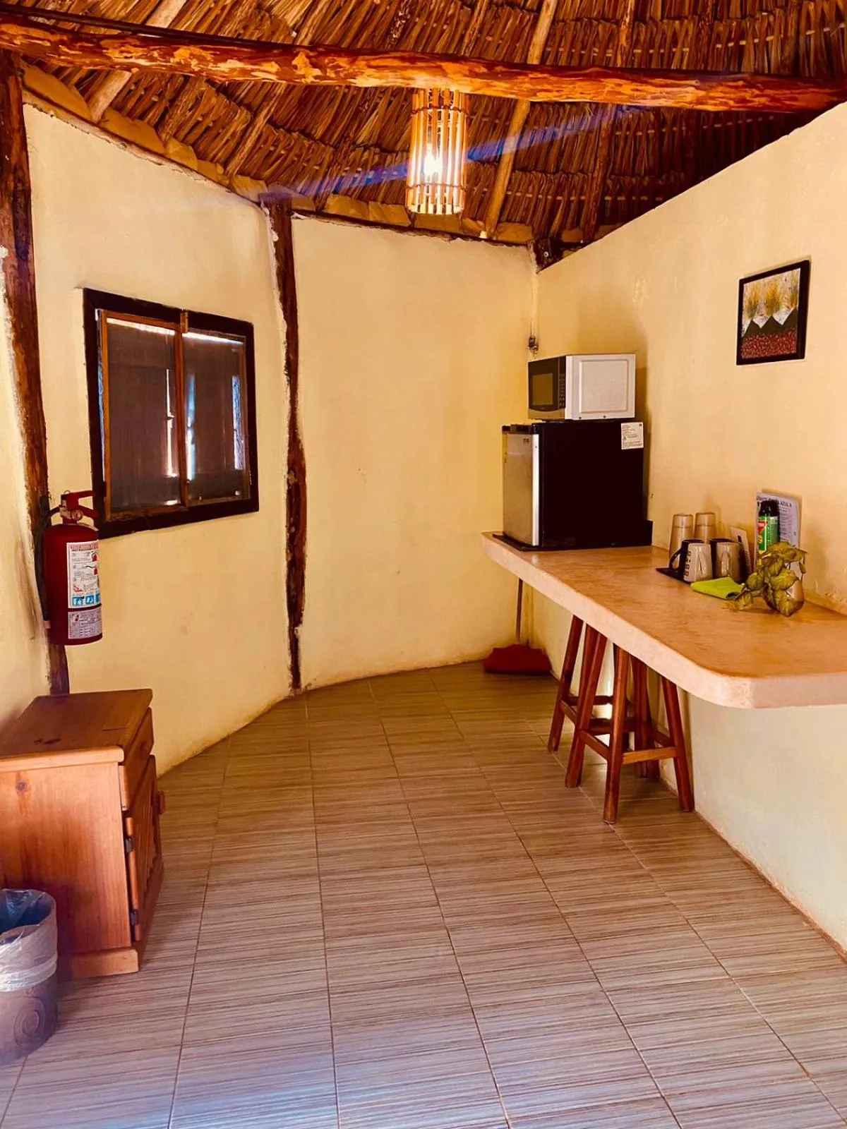 Kitchen or kitchenette in Cabanas Jaalkab