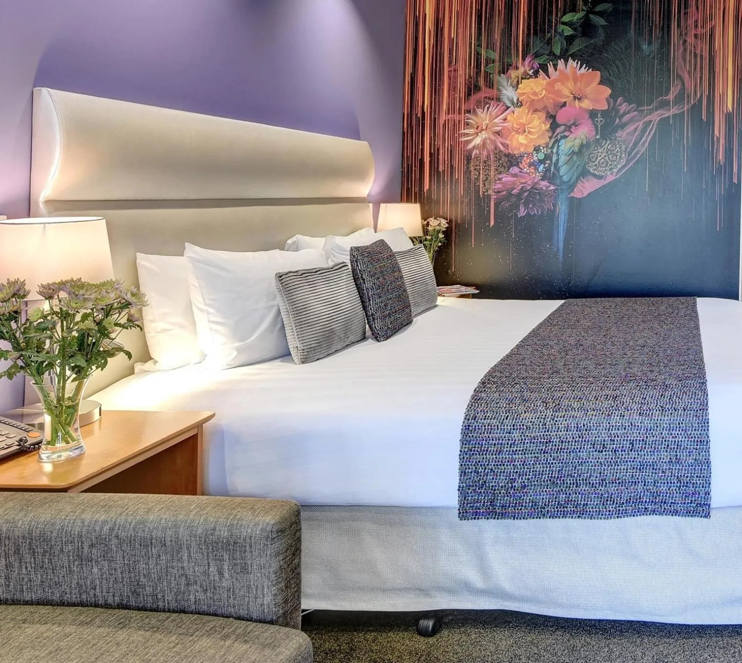 Decorative detail, Bed in Tides Hotel