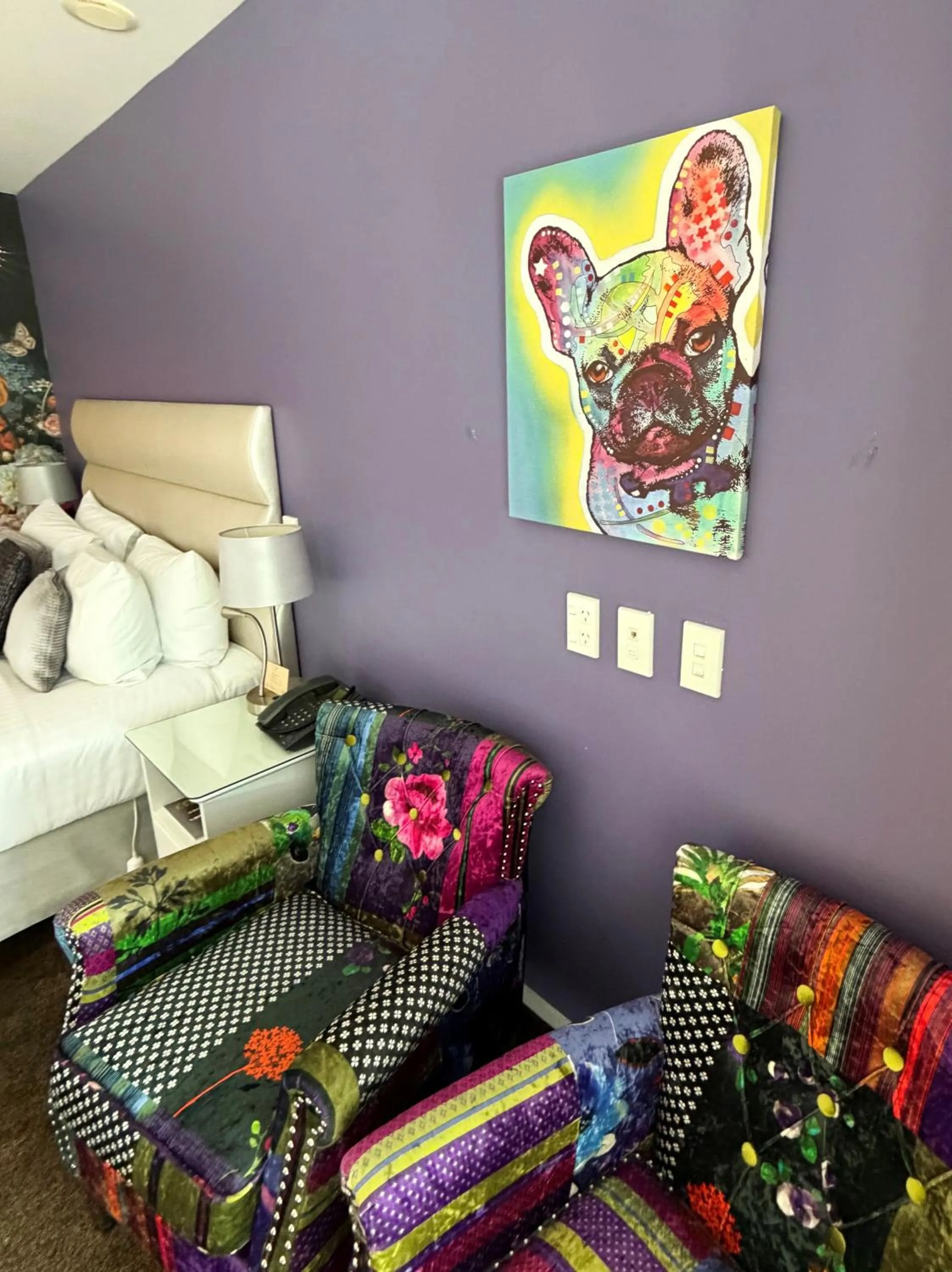 Decorative detail, Bed in Tides Hotel