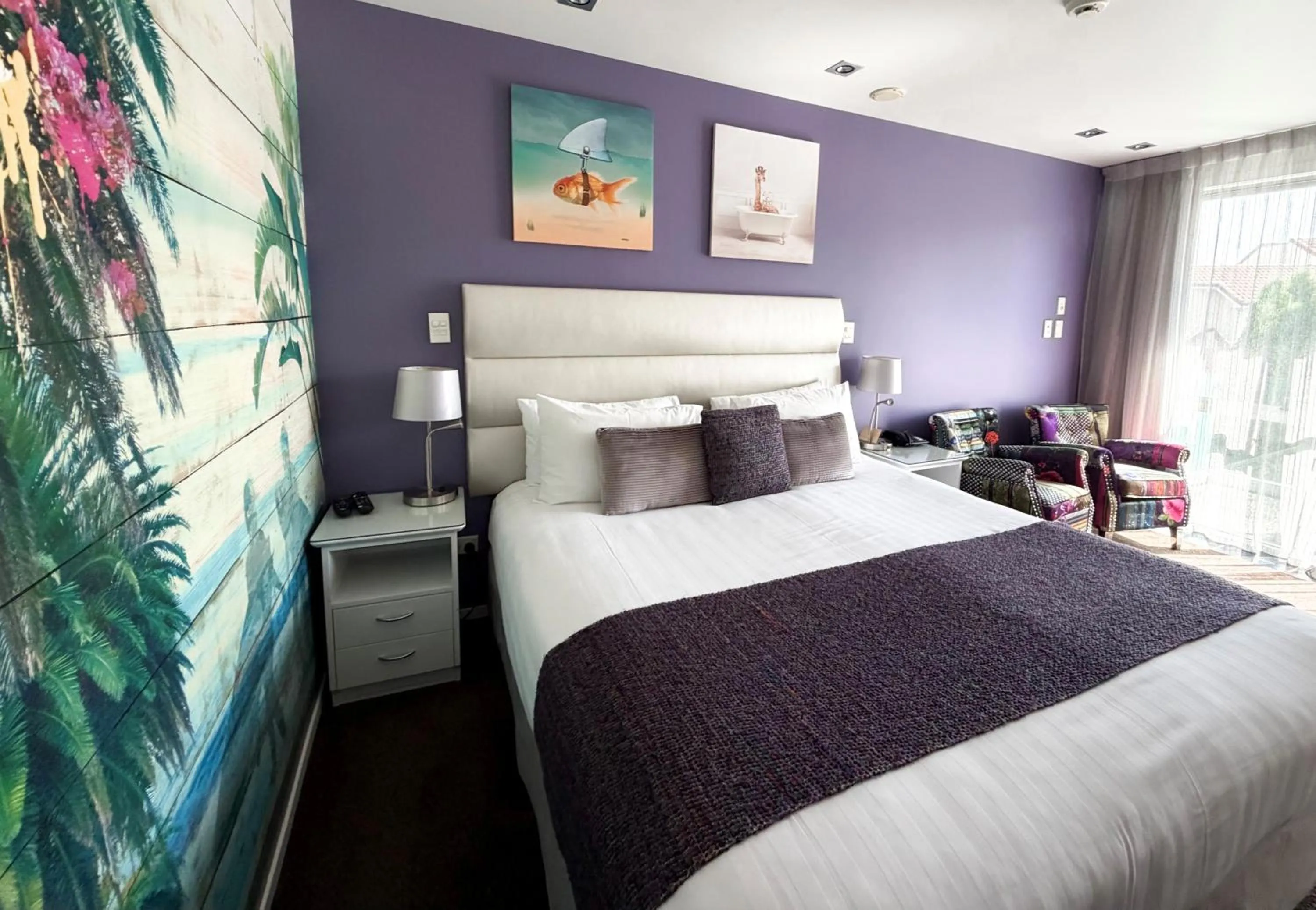 Decorative detail, Bed in Tides Hotel