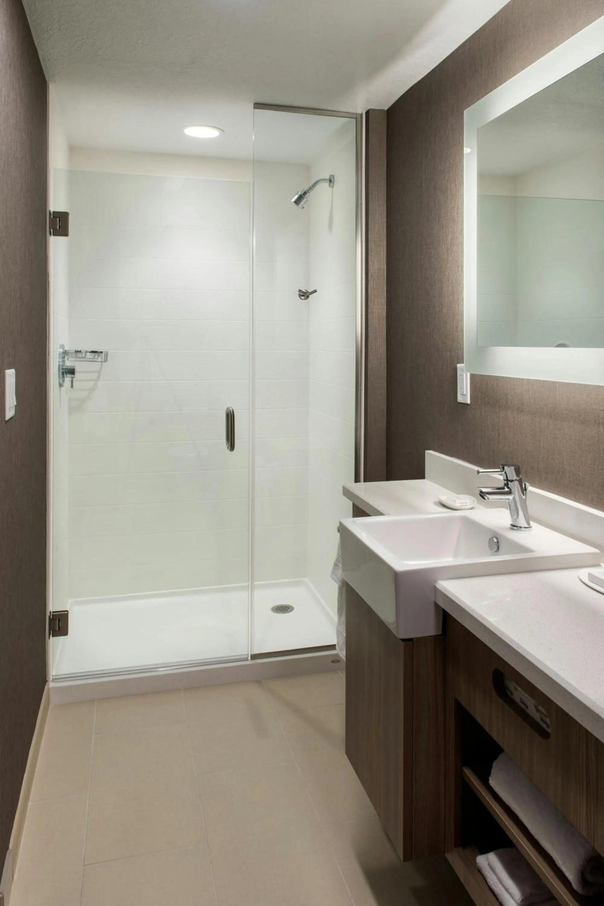 Bathroom in SpringHill Suites by Marriott Tampa Suncoast Parkway
