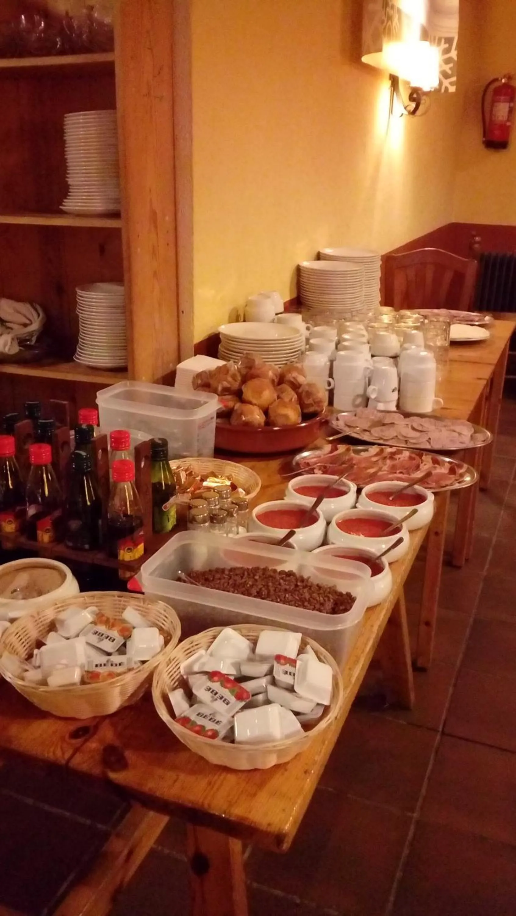 Buffet breakfast in Refugi Cap del Rec