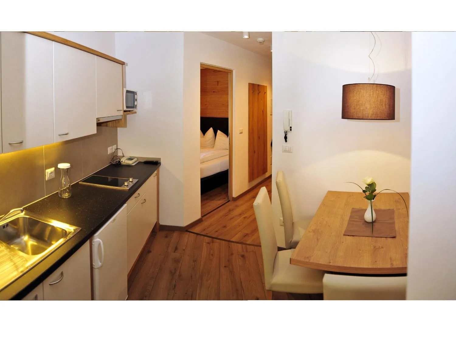 Kitchen or kitchenette in Apparthotel Central