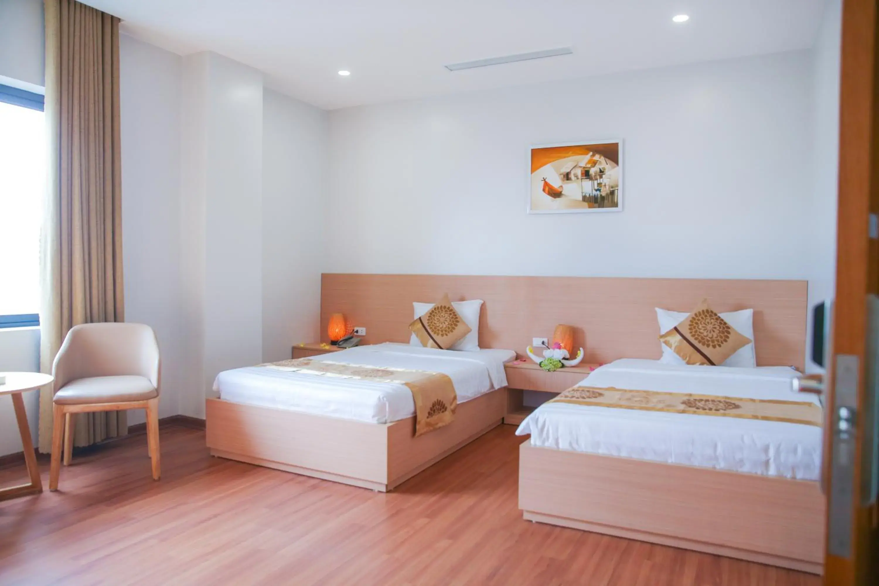 Bed in Long Anh Hotel Bed in Long Anh Hotel