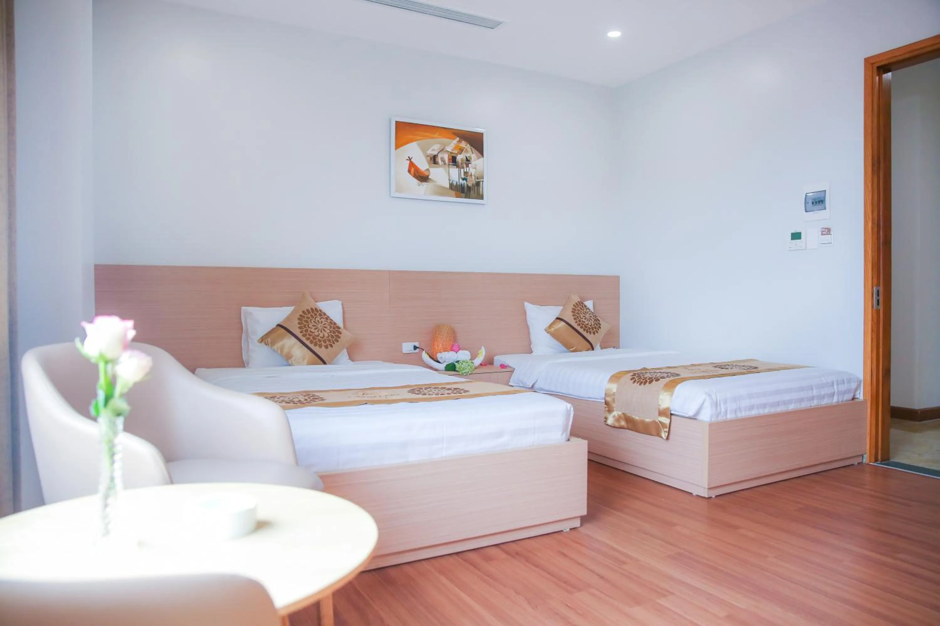 Bed in Long Anh Hotel