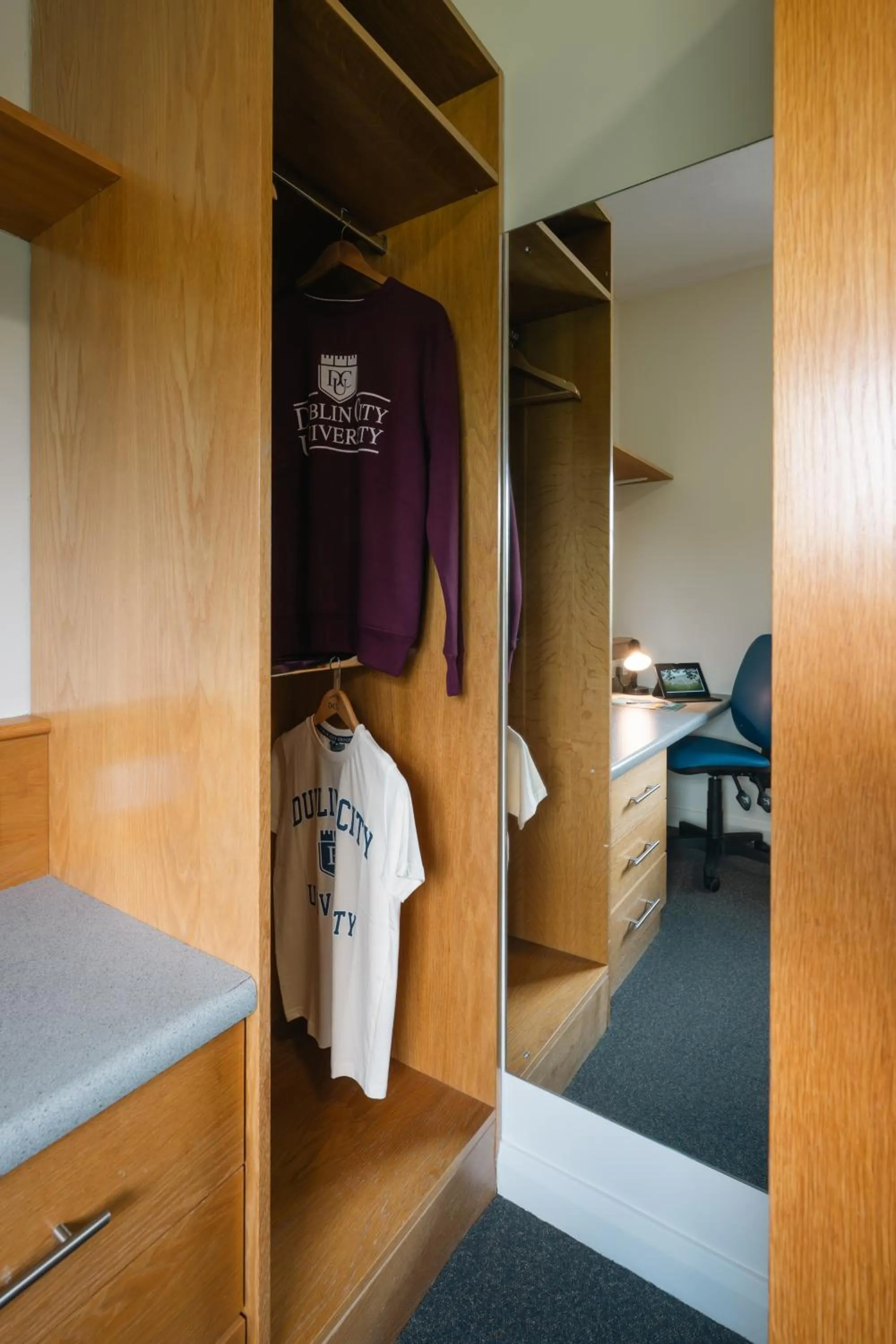 wardrobe in DCU Rooms Glasnevin - Campus Accommodation