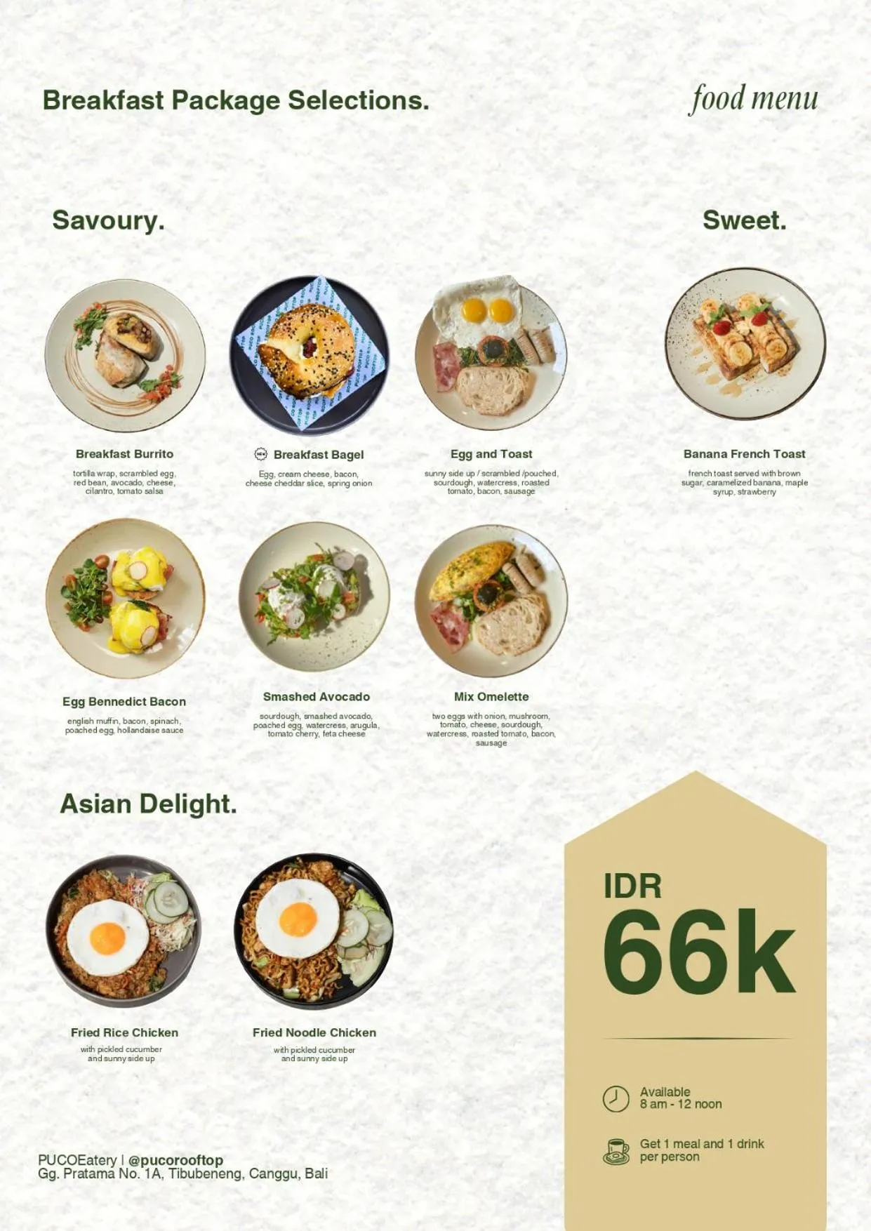 Food and drinks in Puri Canggu Rooms 2