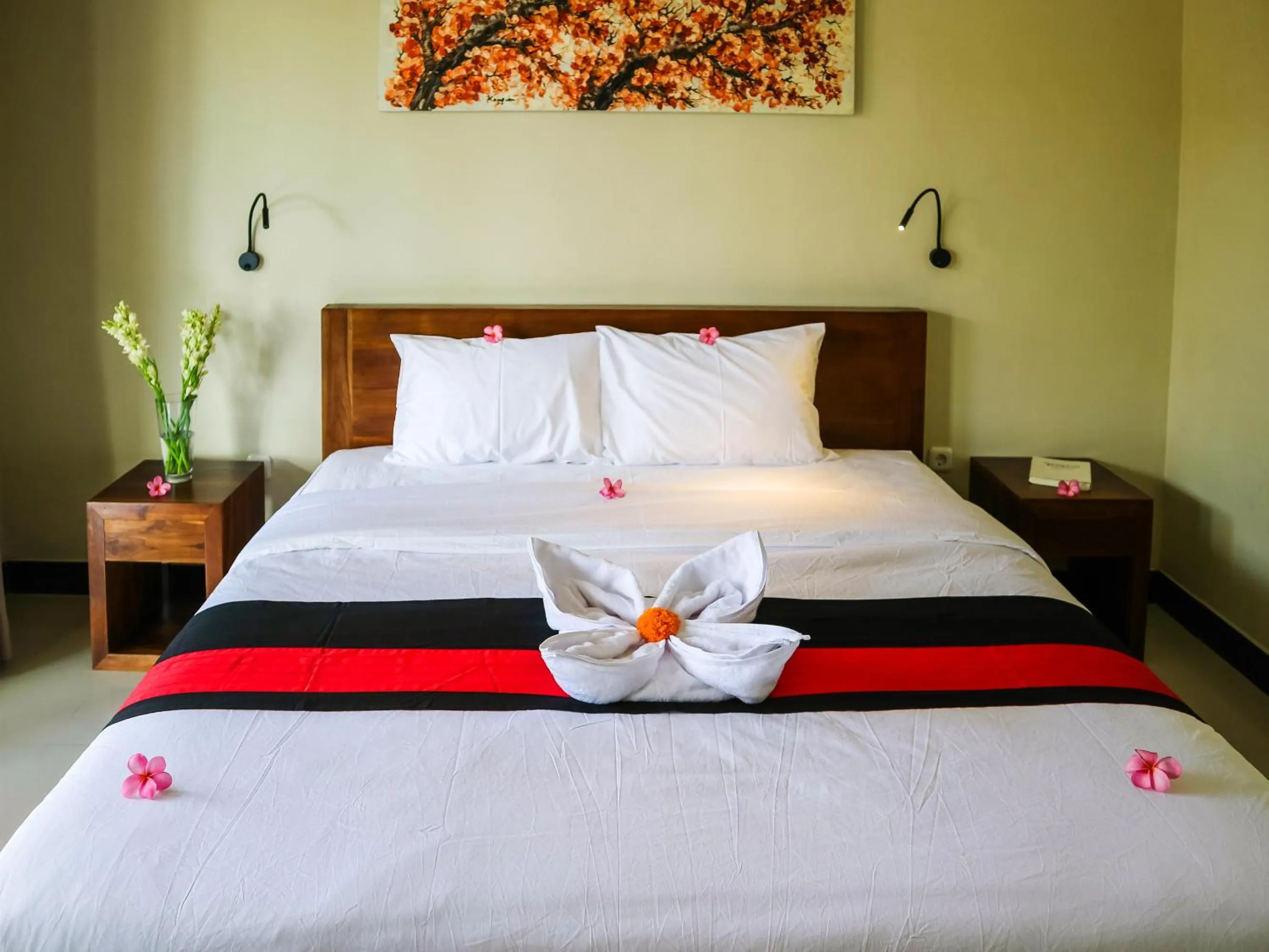 Bed in Puri Canggu Rooms 2