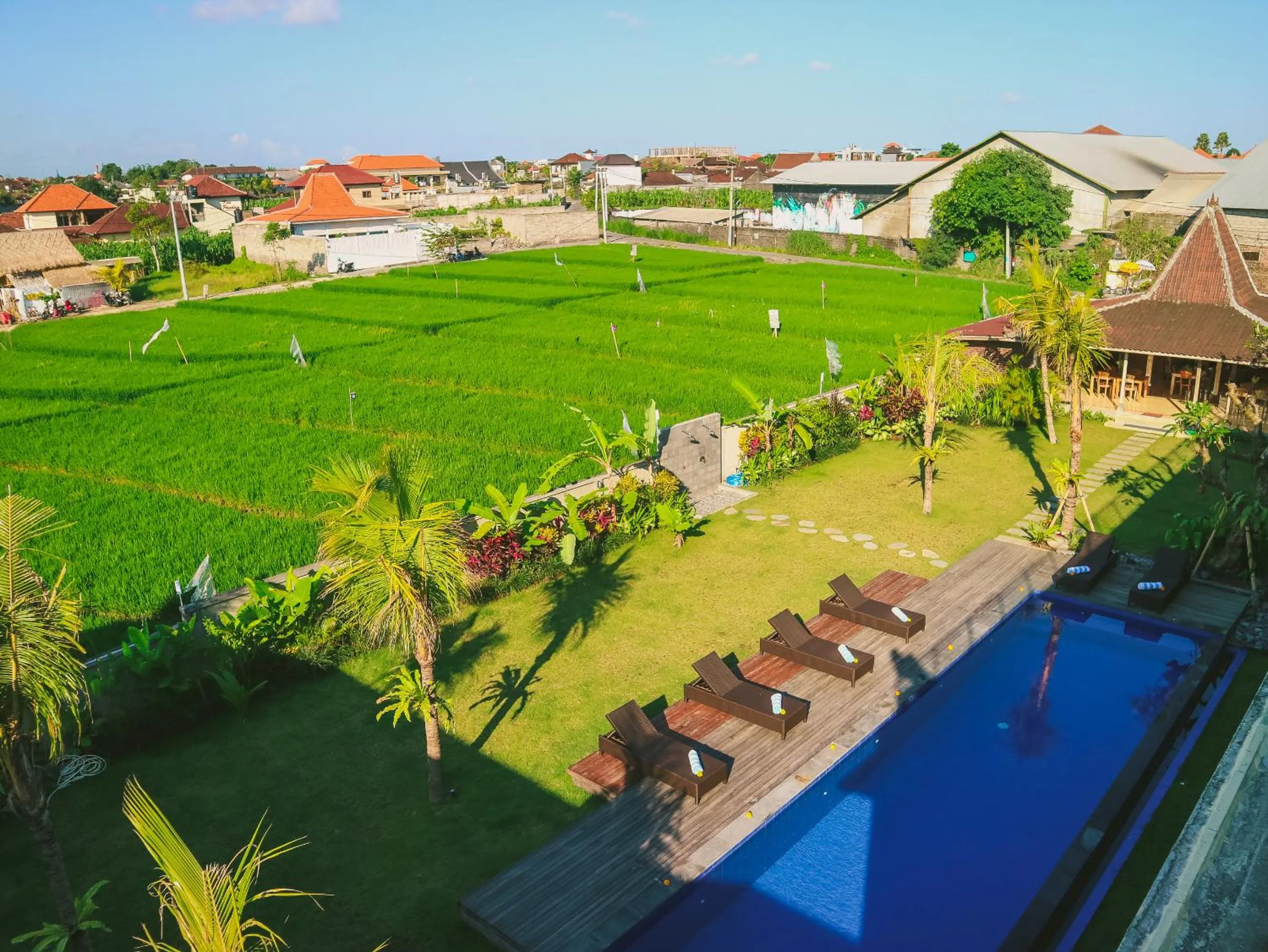 Pool view in Puri Canggu Rooms 2