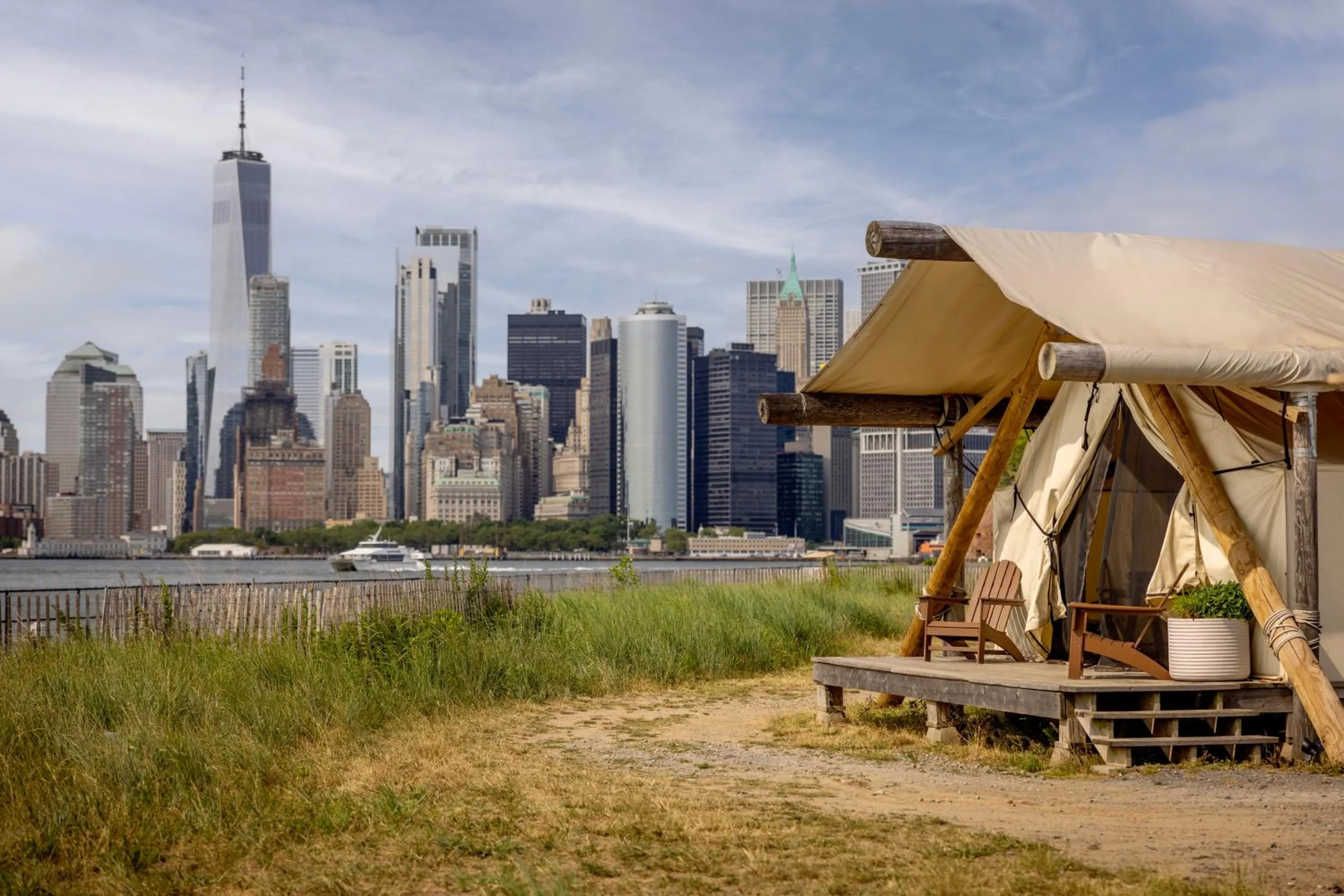 The Expedition Tent in Collective Retreats Governors Island