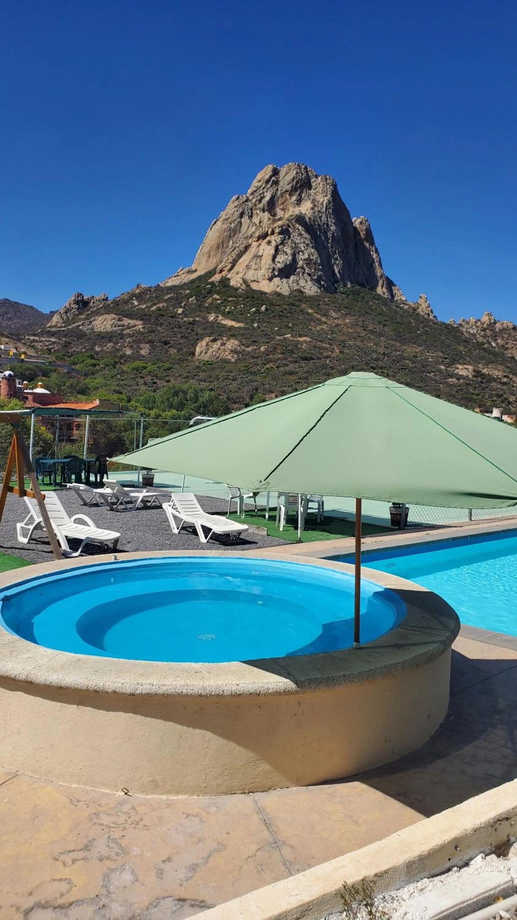 Pool view in Hotel Quinta Las Fuentes Bernal