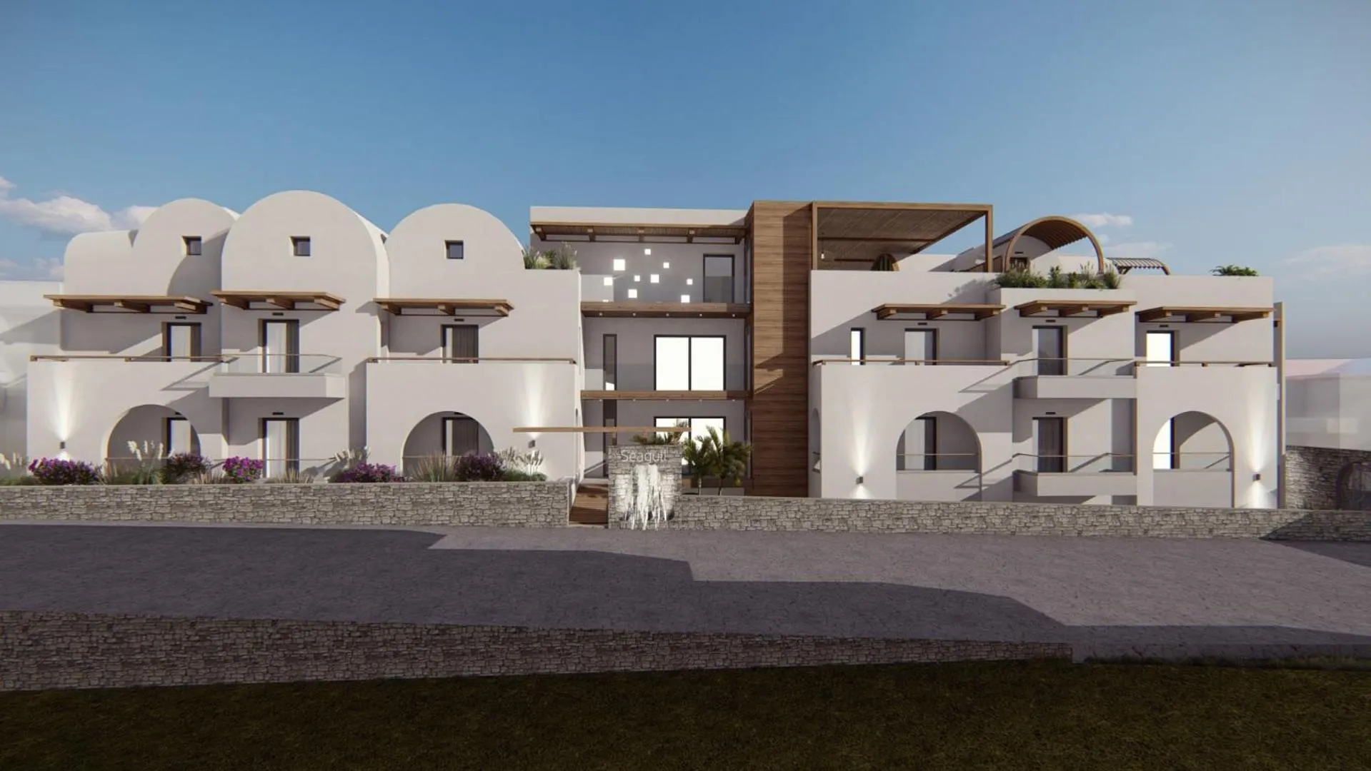 Property building in Seagull Hotel and Apartments