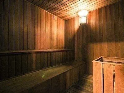 Sauna in Residências Garcez - Pantai Enseada - Vista Mar