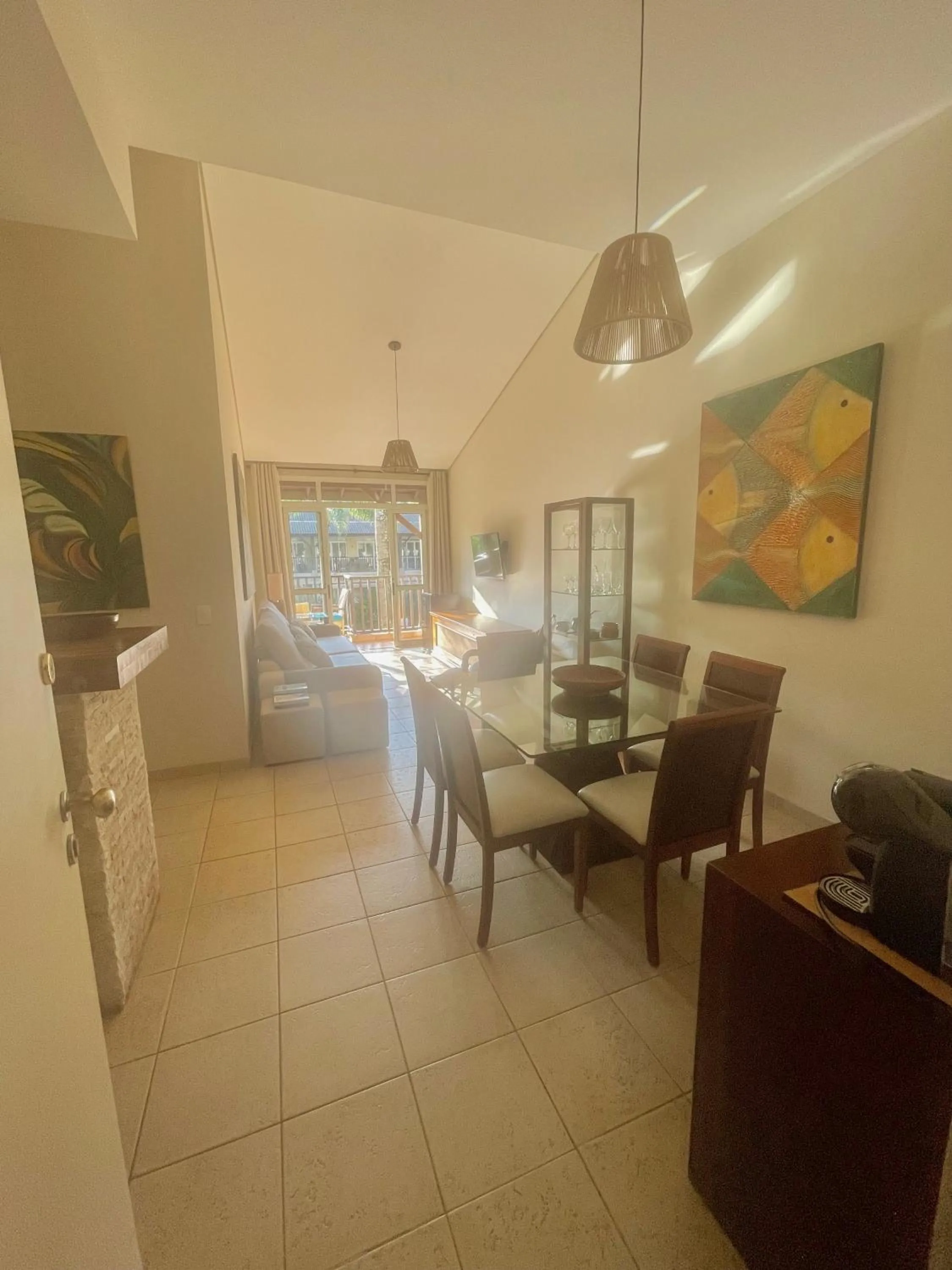 Living room in Residências Garcez - Pantai Enseada - Vista Mar