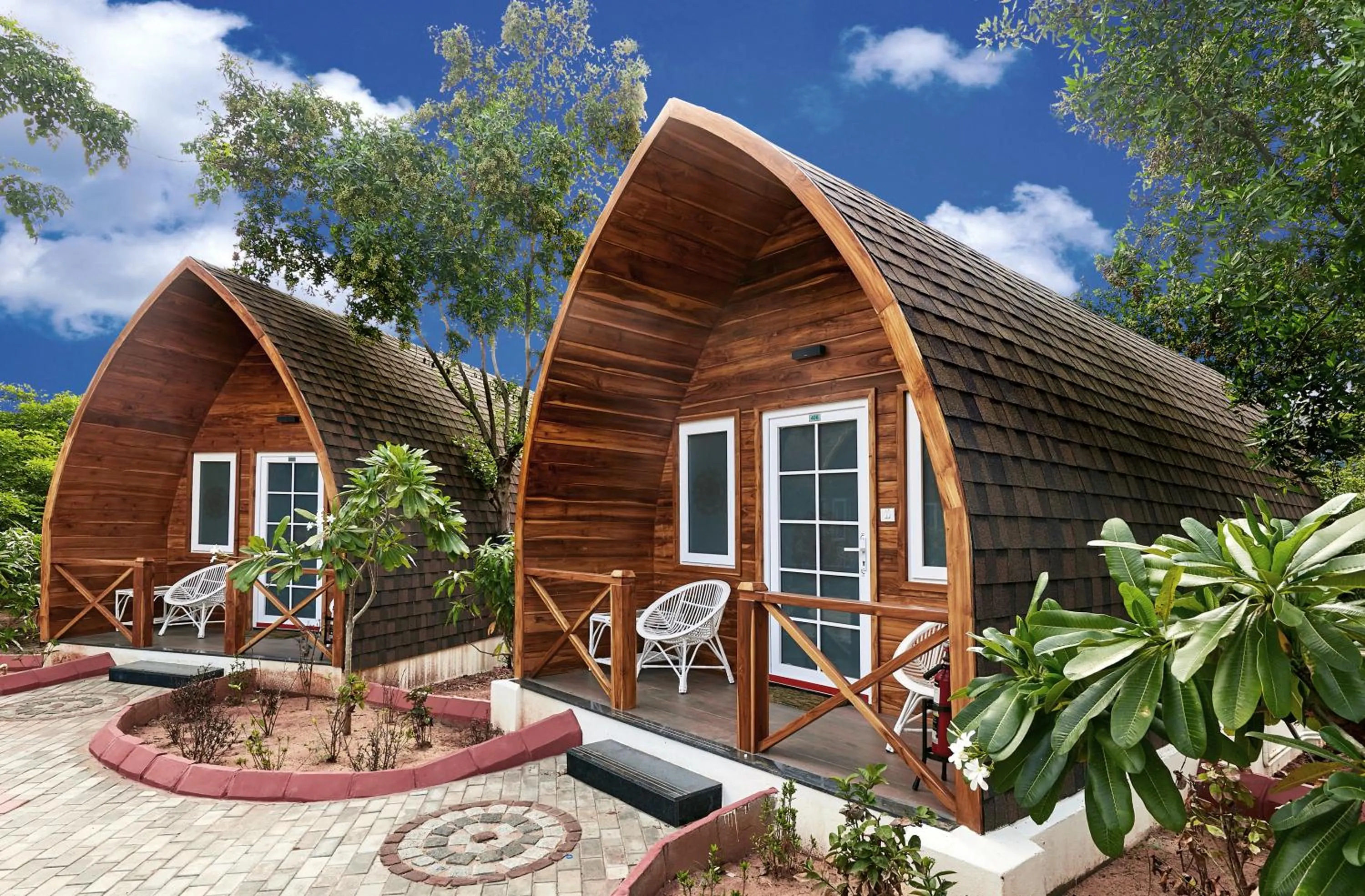 Garden view in Bodhiwoods Resorts