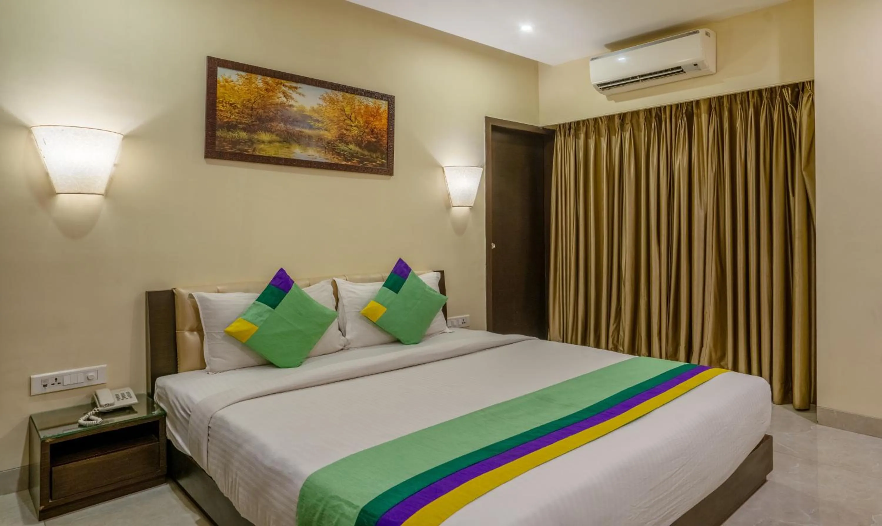 Bedroom, Bed in Treebo Acsys, Gachibowli