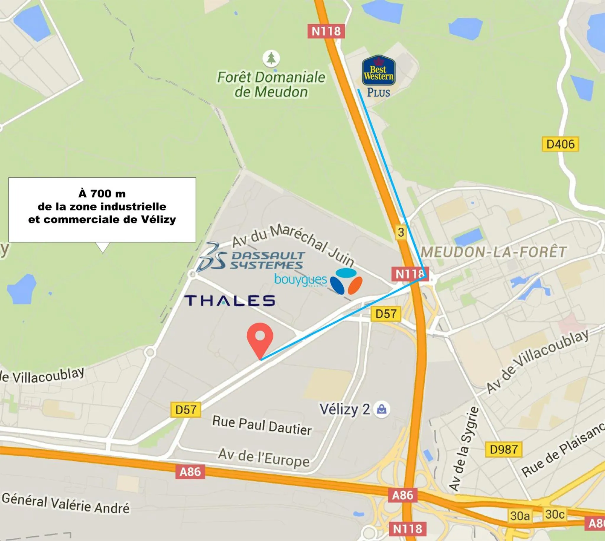 Off site in Best Western Plus Paris Meudon Ermitage