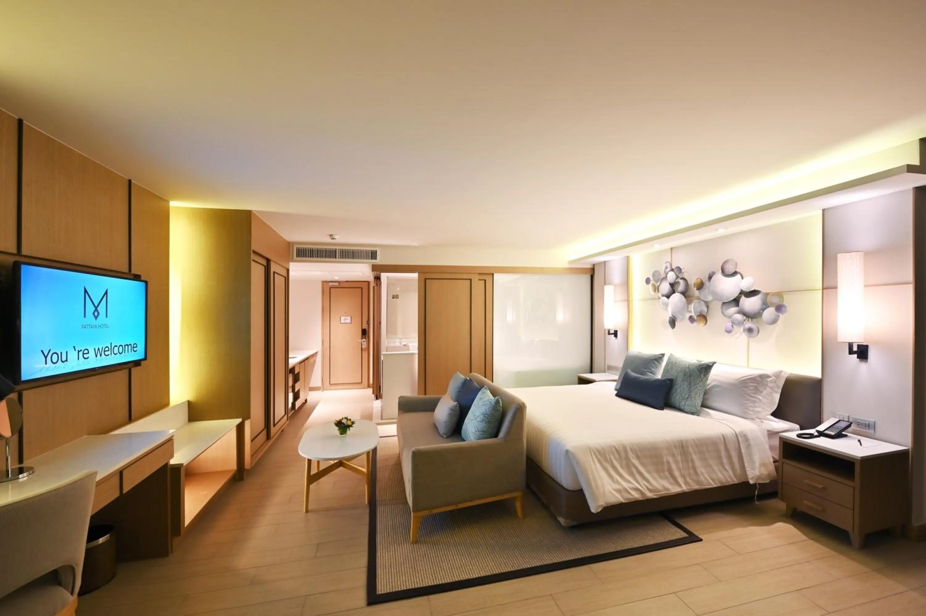 Decorative detail, Bed in M Pattaya Hotel - SHA Extra Plus