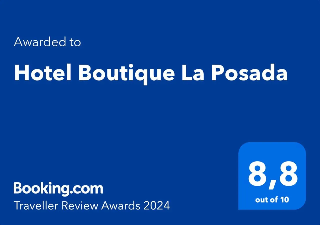 Certificate/Award in Hotel Boutique La Posada